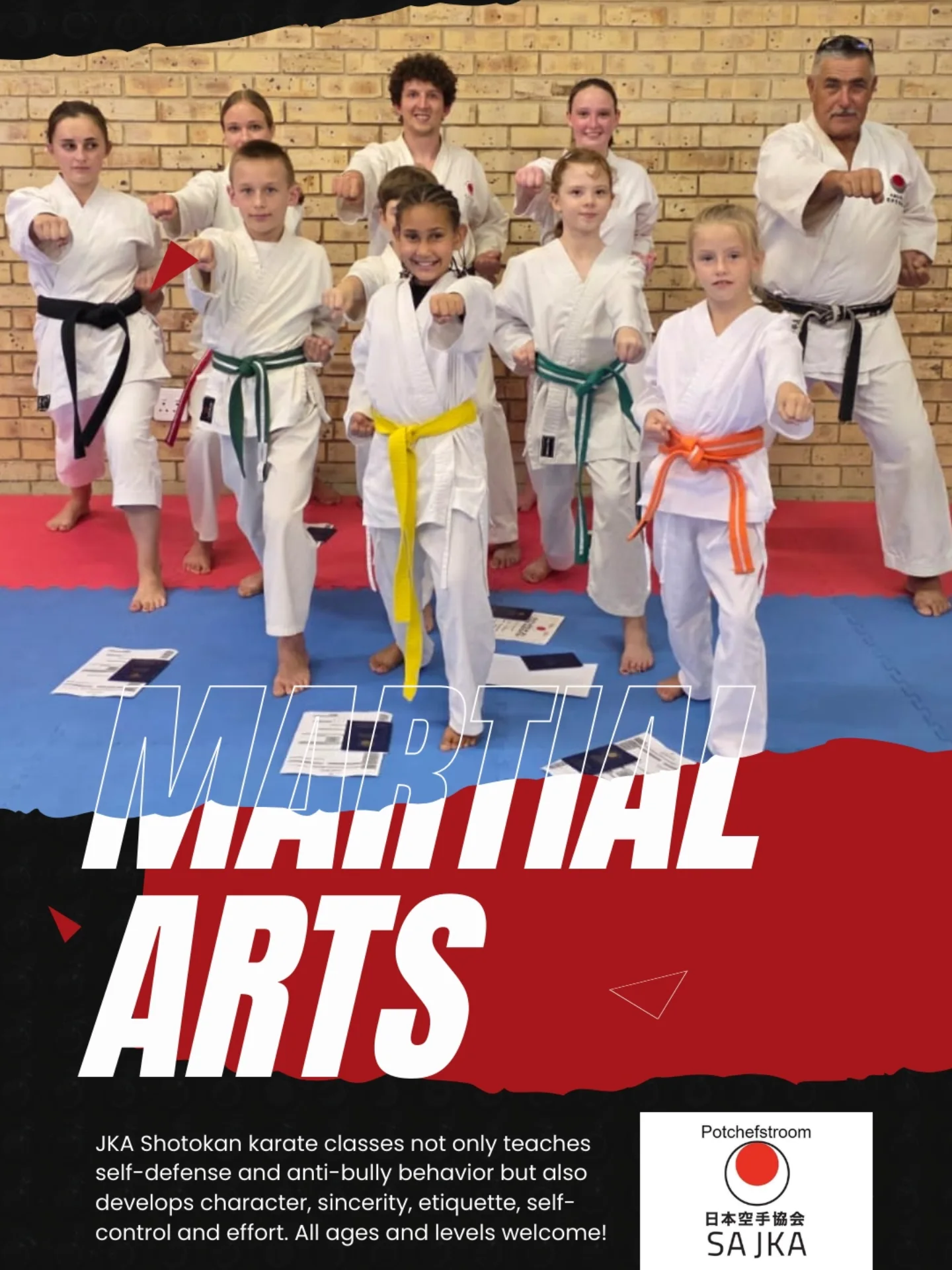 Potch JKA Facebook ad: Join the Potch JKA karate family in 2026!