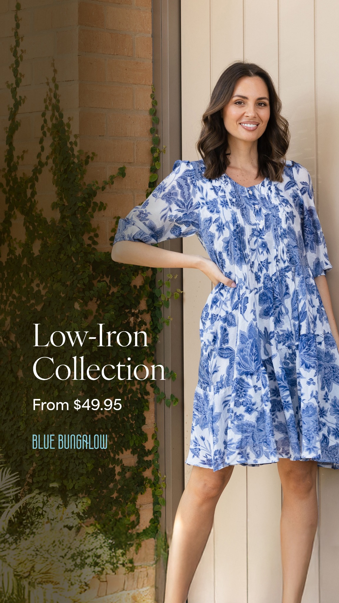 Blue Bungalow Facebook ad: Low-Iron Collection - from $49.95