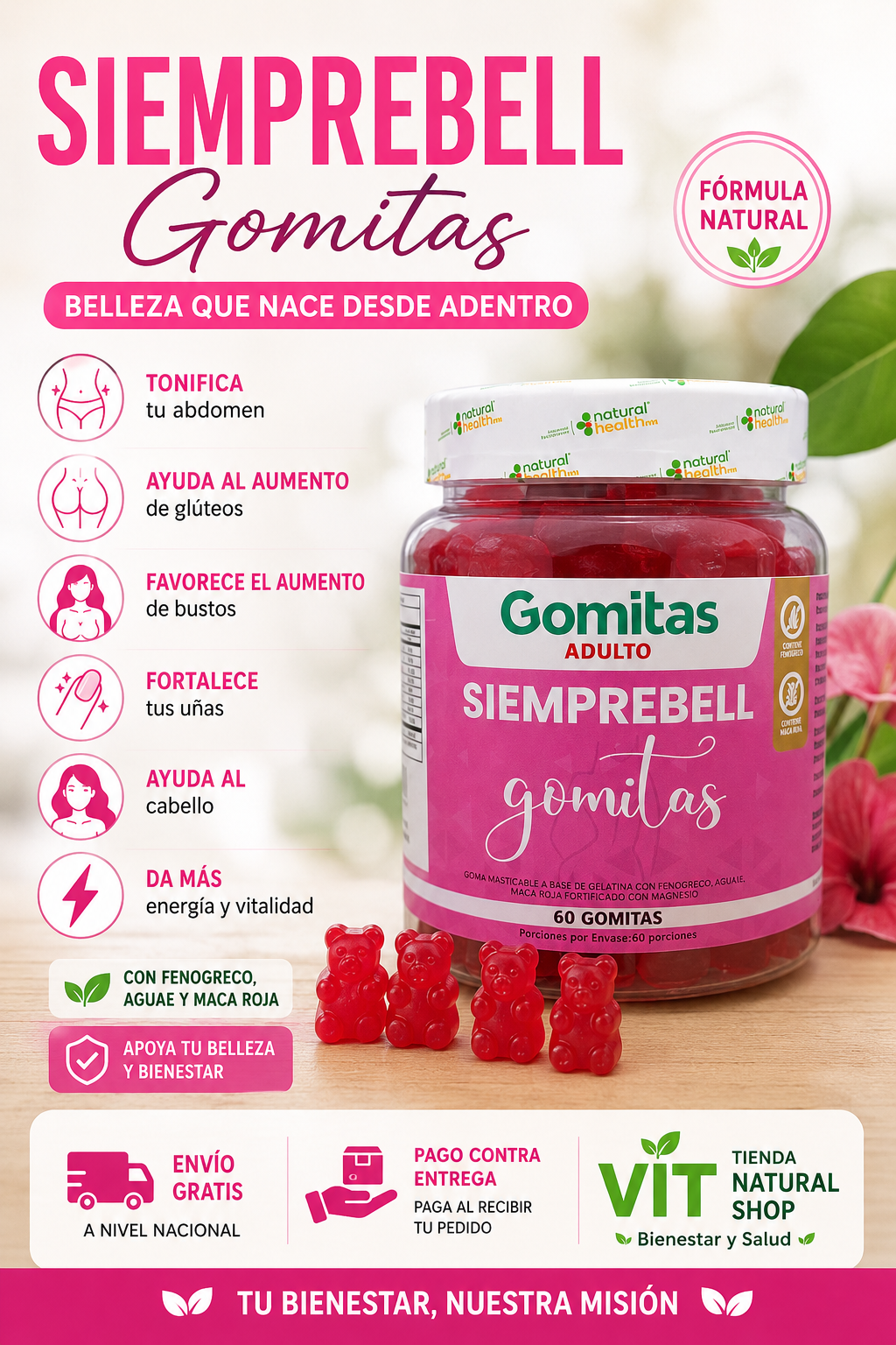 Vitnaturalshop Facebook ad: Realza Tu Belleza