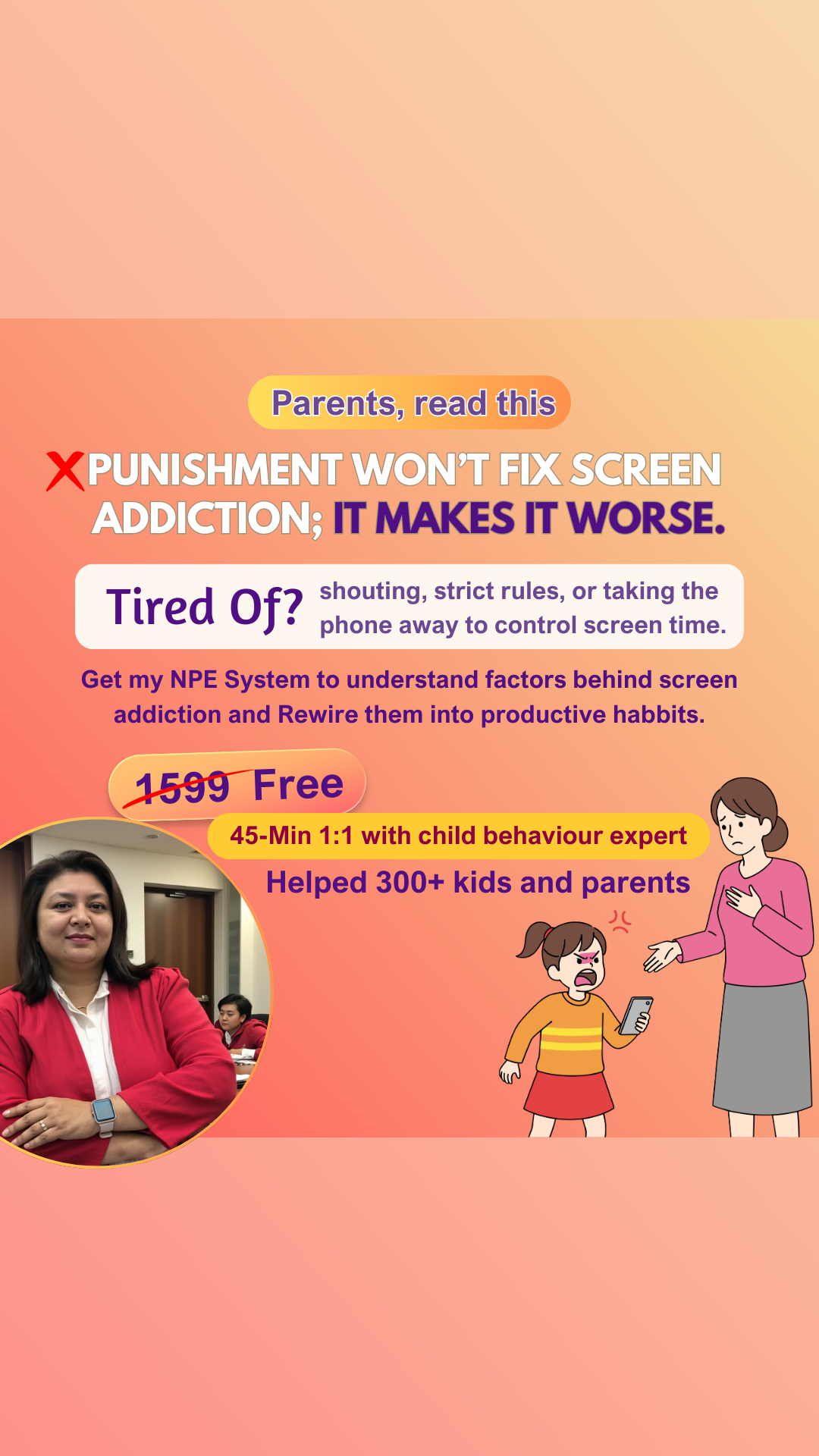 Mindful Parenting By Alka Kumar Facebook ad from Feb 6, 2026