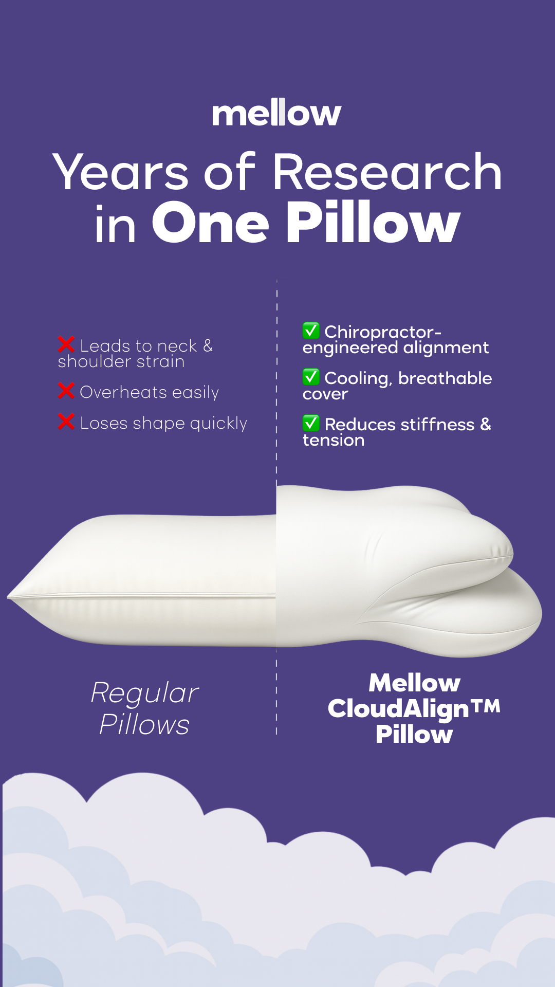 Mellow Sleep Cloud Pillow Facebook ad