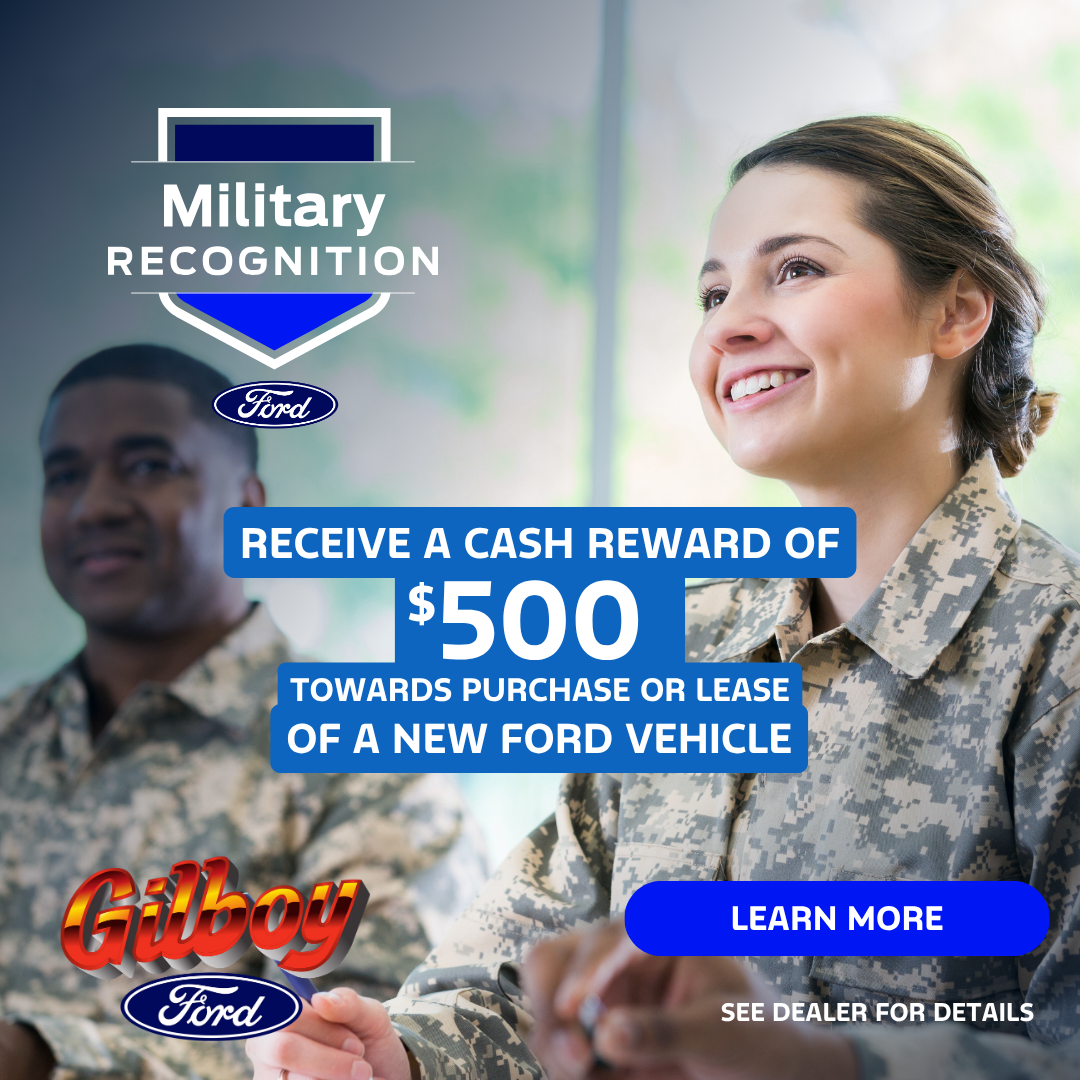 Gilboy Ford Facebook ad: Gilboy Ford Salutes You