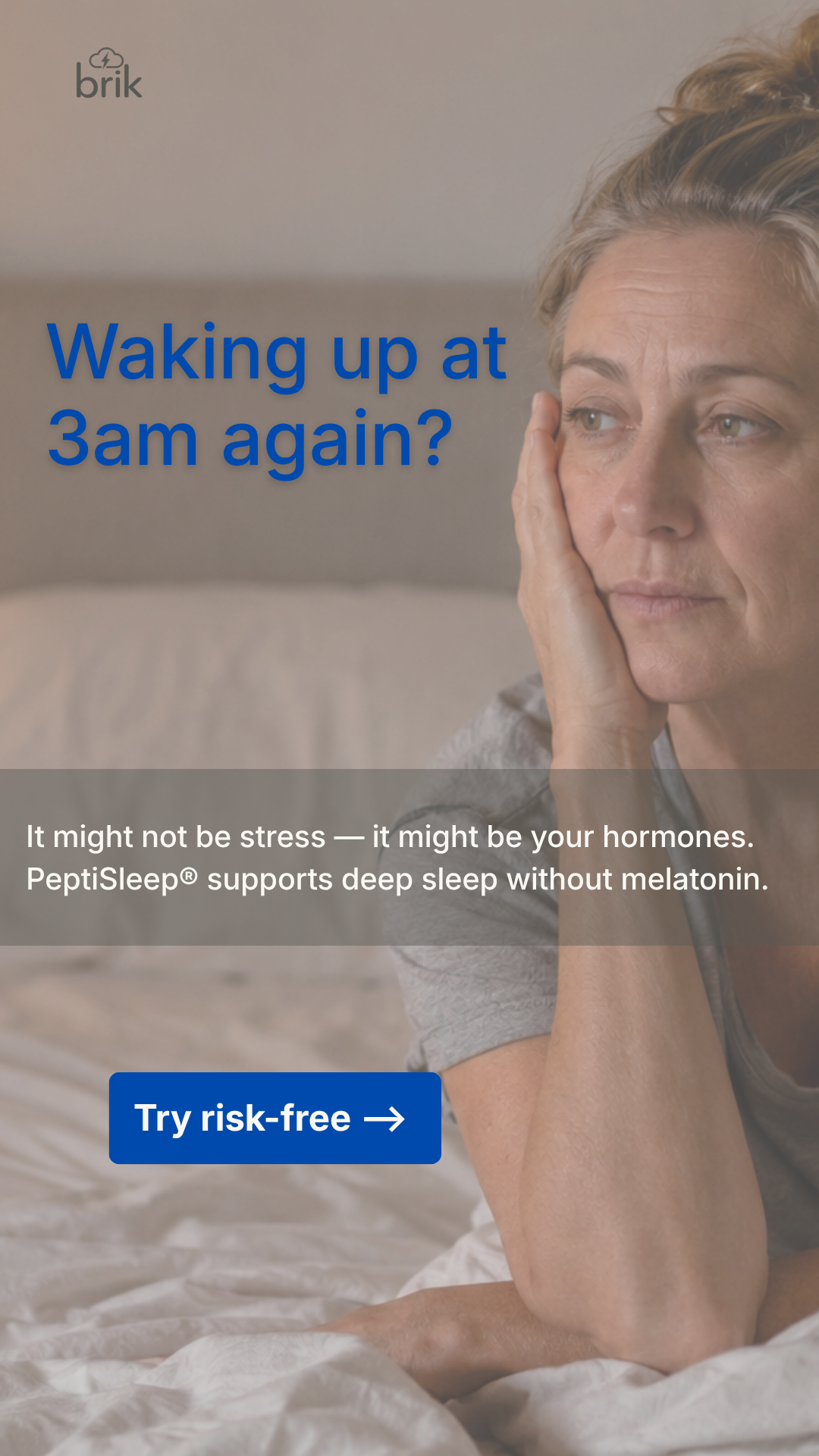 Brik Sleep Gummies Facebook ad from Jun 12, 2026