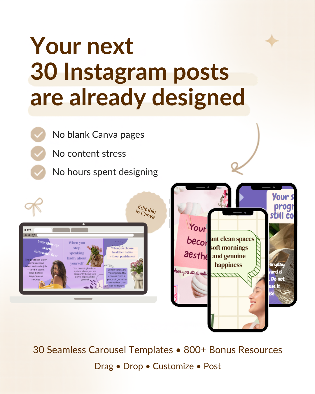 Side Hustle Chai Facebook ad: Post More. Design Less. Start Today.