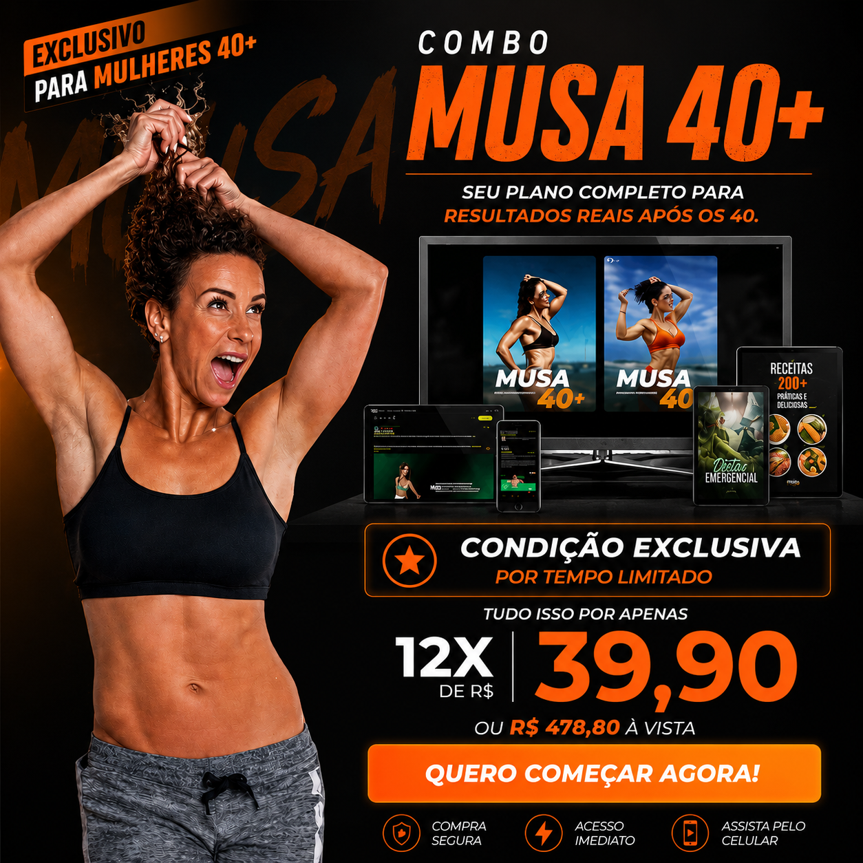 Raquel Quartiero - Health Coach Facebook ad: Método Musa 40+