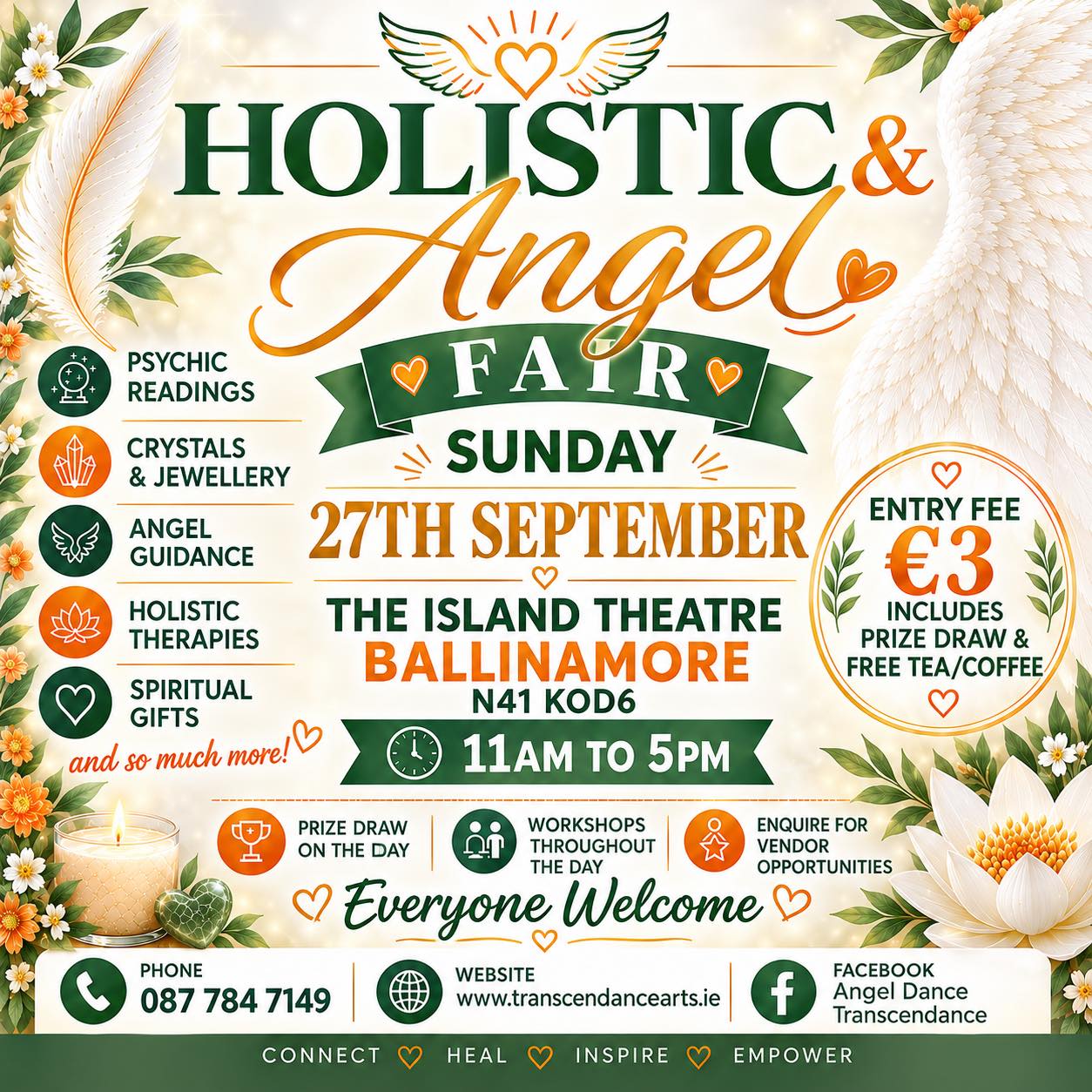 Angel Dance TranscenDance Arts Facebook ad: Holistic & Angel Fair Sunday 27th September at…