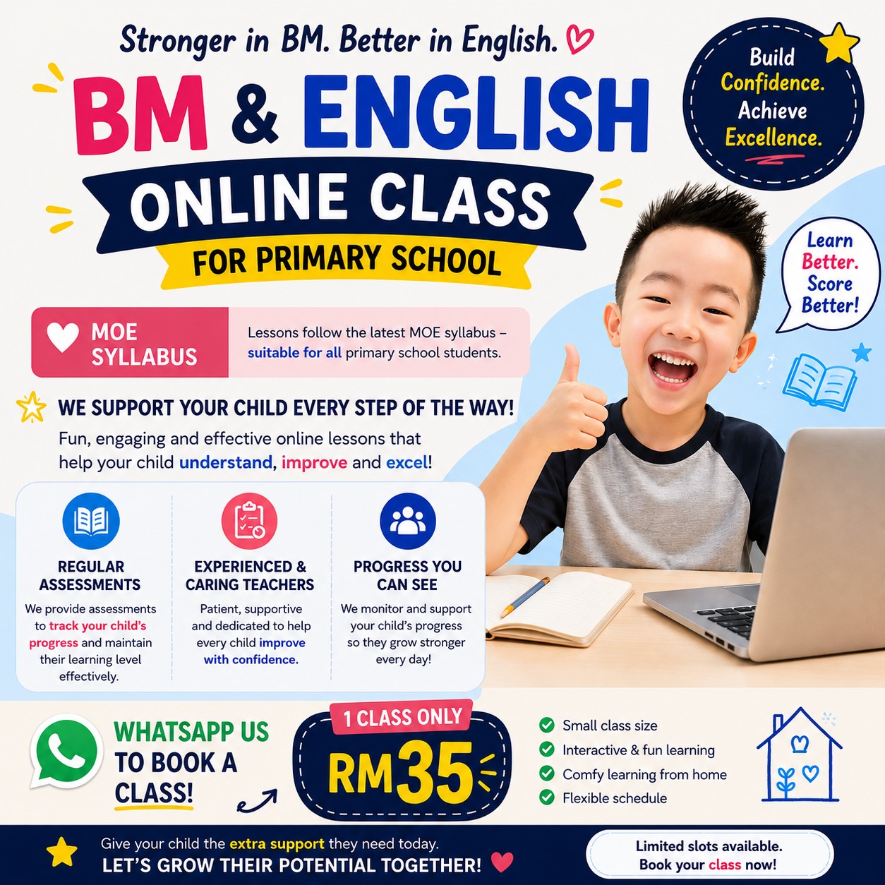 Joo-Lie-Taa Tuition Centre Facebook ad: Is your child weak in BM or English?