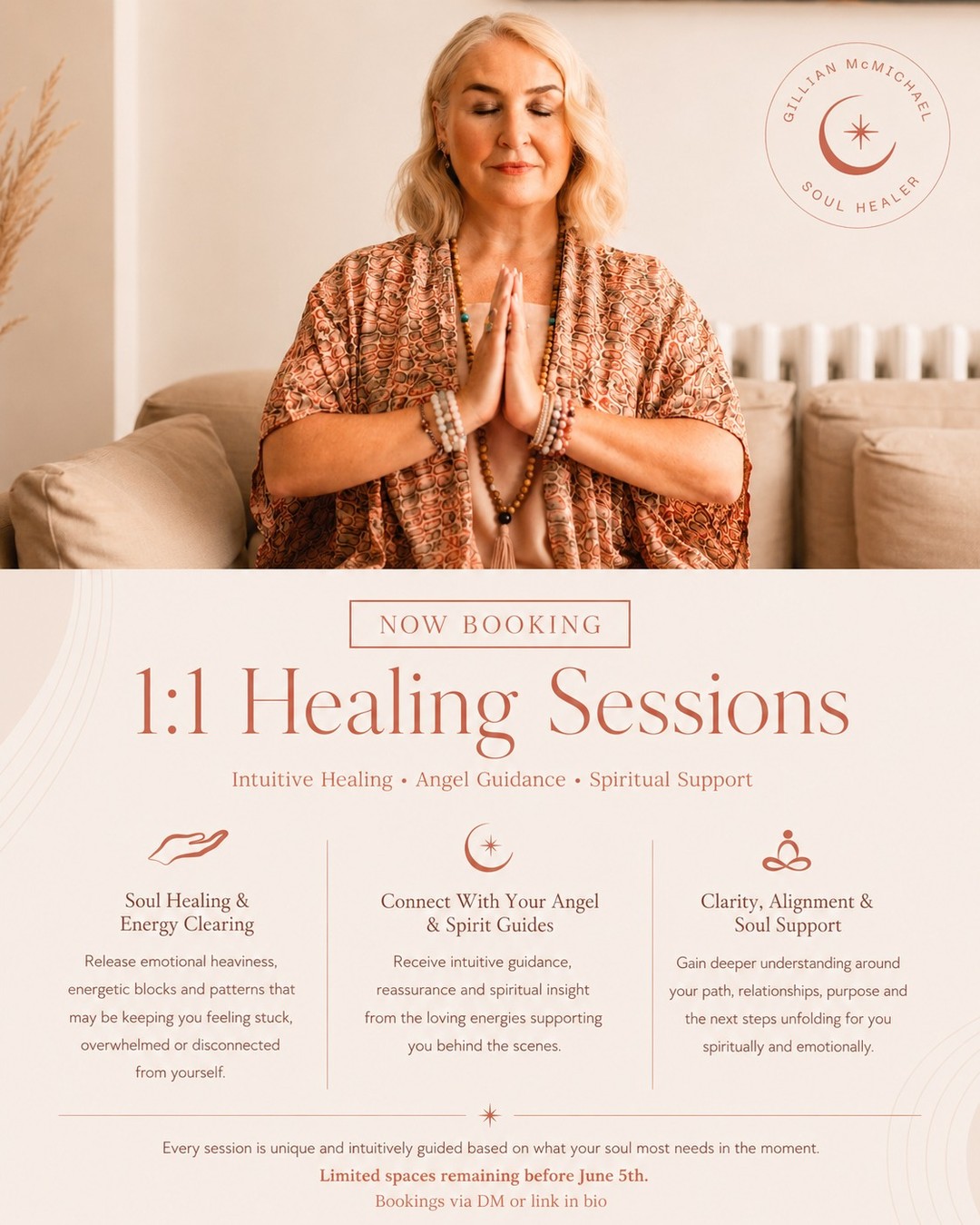 Gillian McMichael: Soul Healer Facebook ad: If you’re feeling a little stuck, overwhelmed, lost…