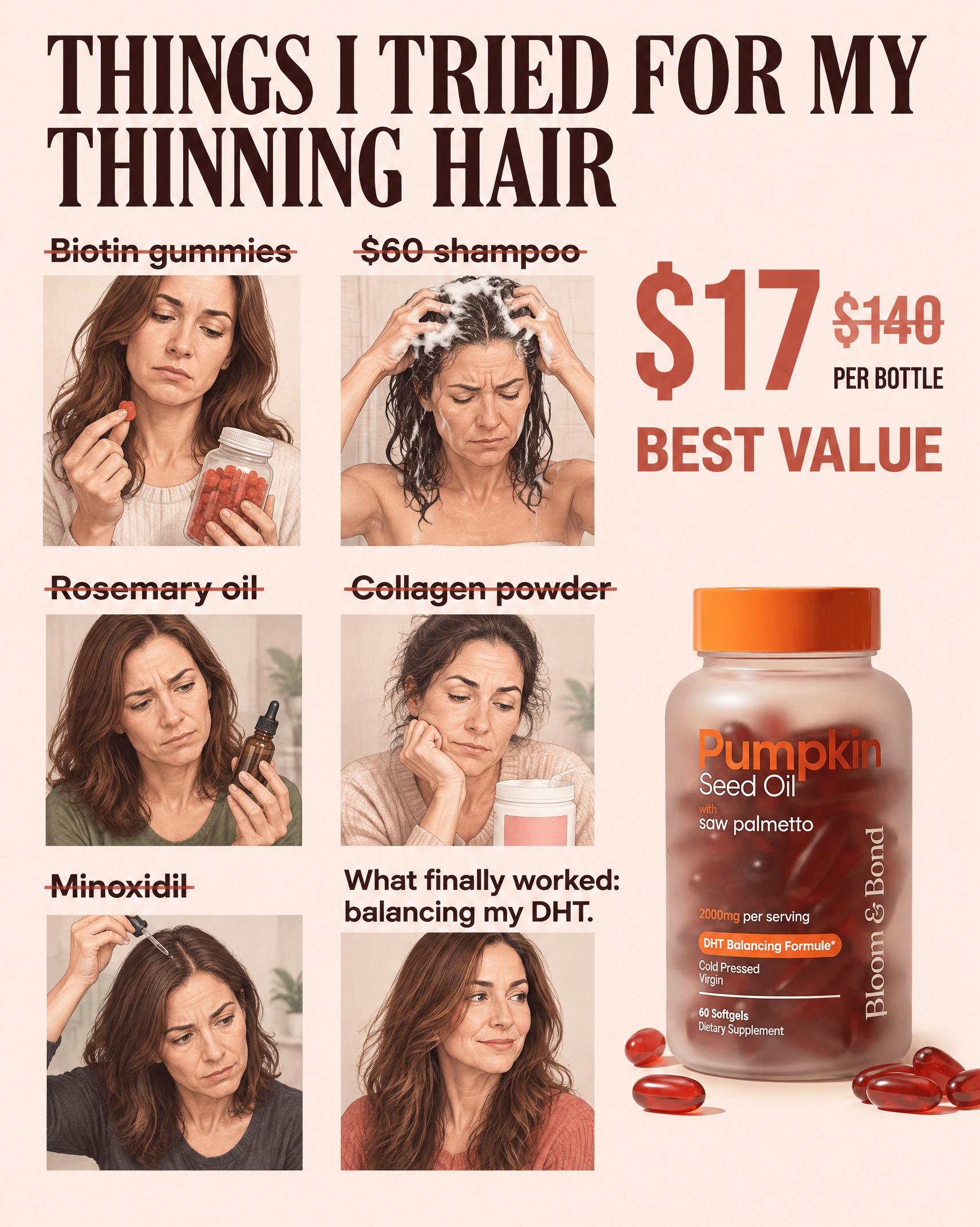 Beauty Reviews Facebook ad: Help Hair Loss Naturally