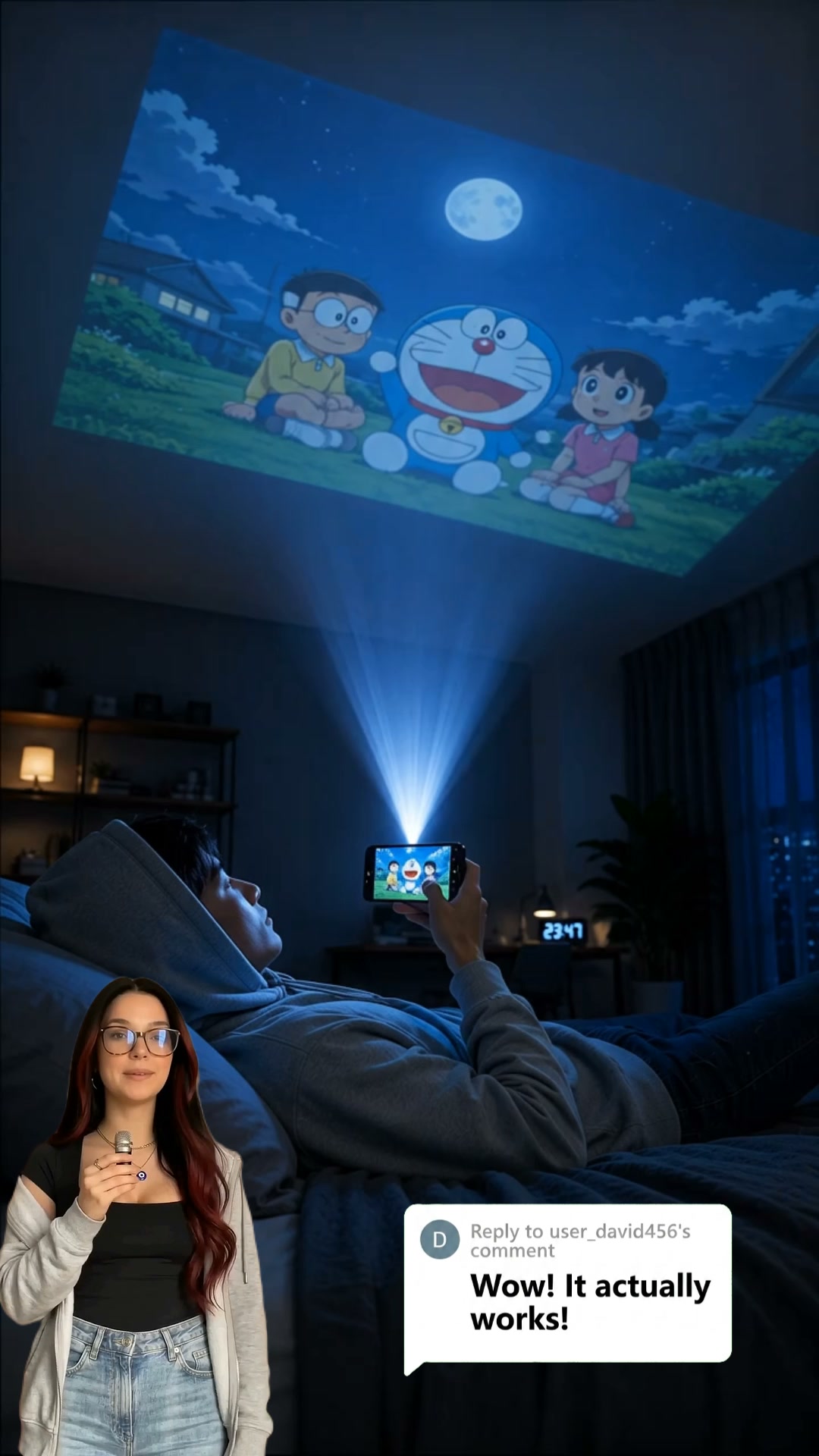 Projector Mini Facebook ad: Easy to play