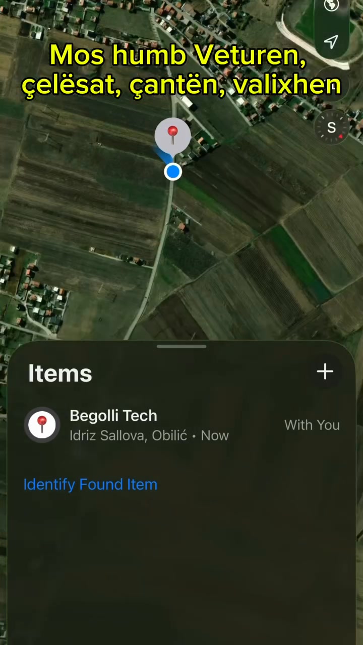 BegolliTech Facebook ad: OFERTË SPECIALE, AirTag vetëm 20€!