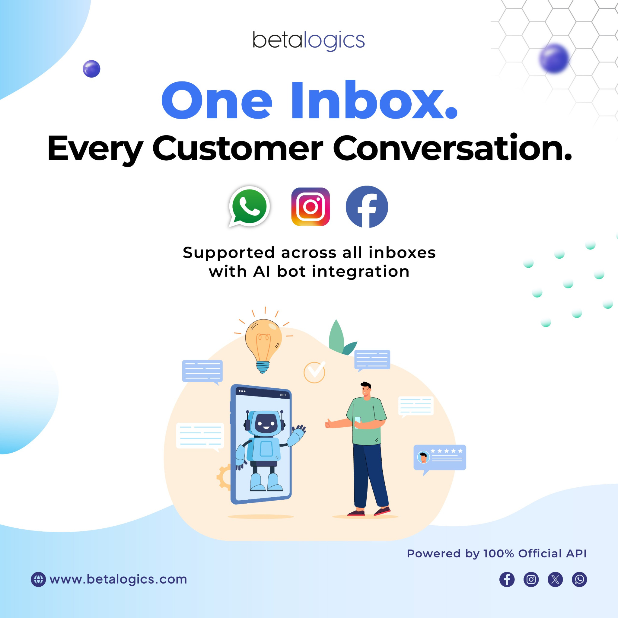 Betalogics Facebook ad: Cut COD Returns with WhatsApp