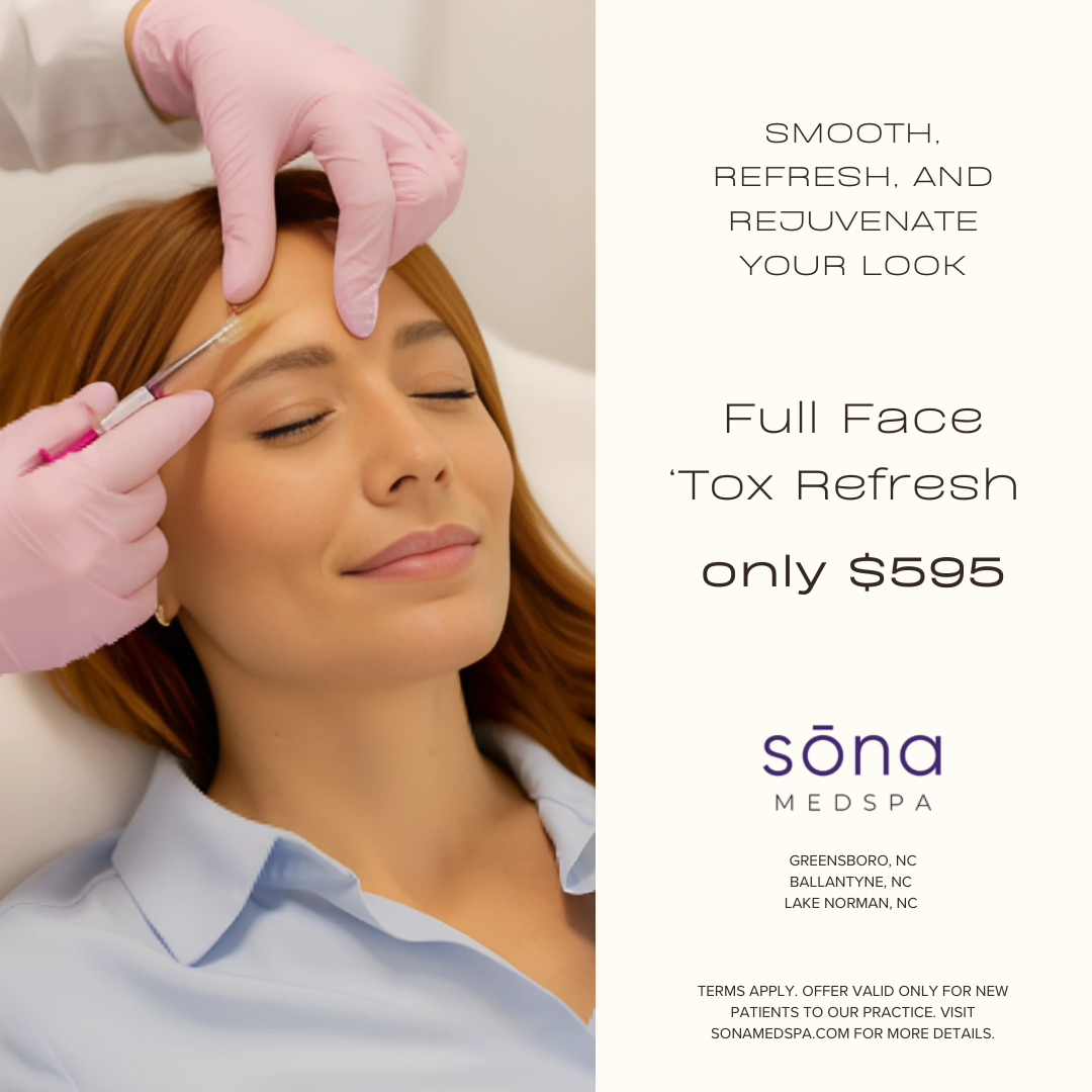 Sona Dermatology Facebook ad: Limited-Time Offer - $595 Full Face of Tox