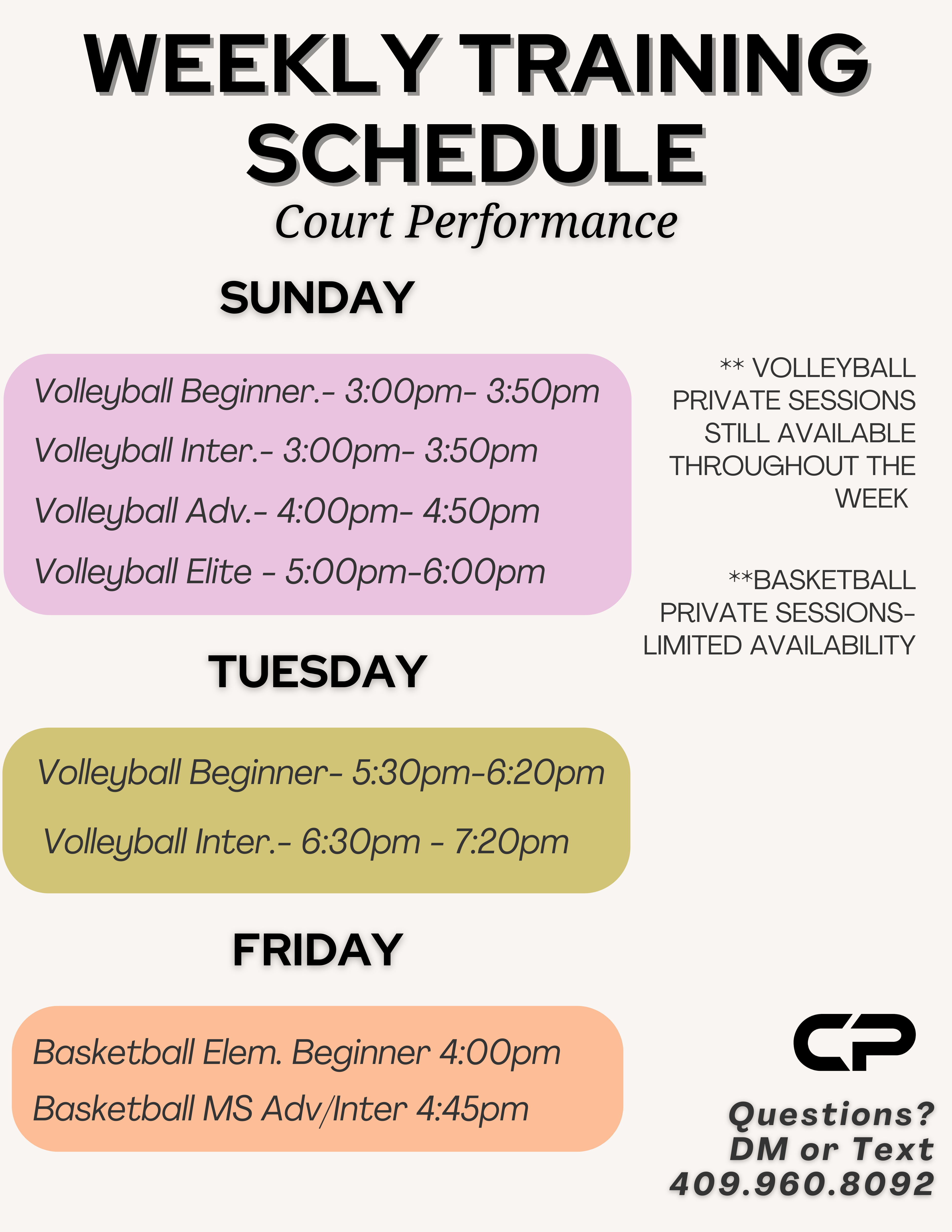 Court Performance Facebook ad: Summer training is HERE at Court Performance!