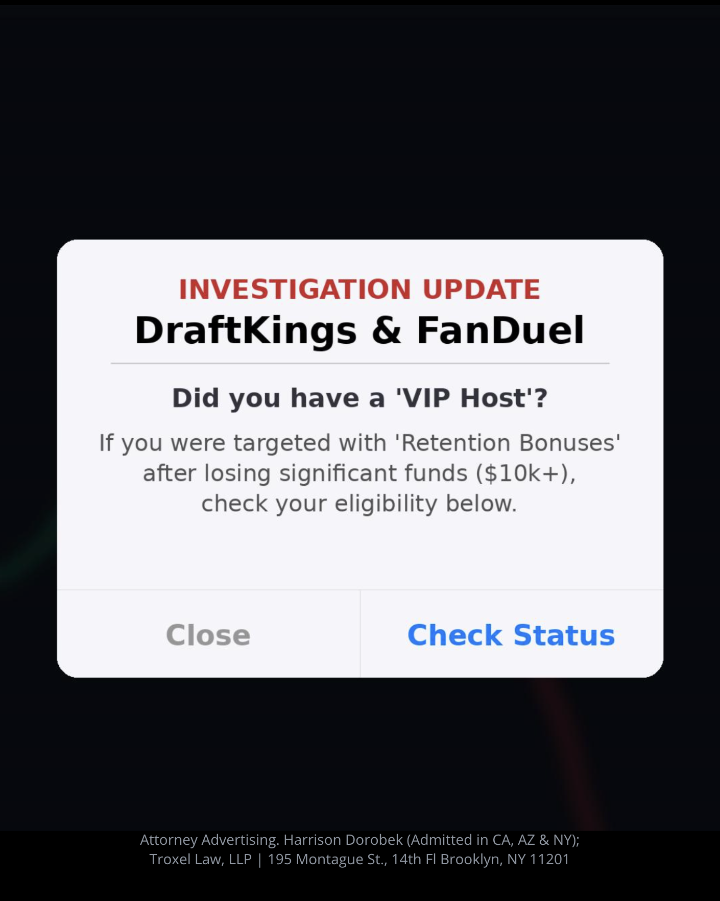 Sports Apps Compensation Claims Facebook ad