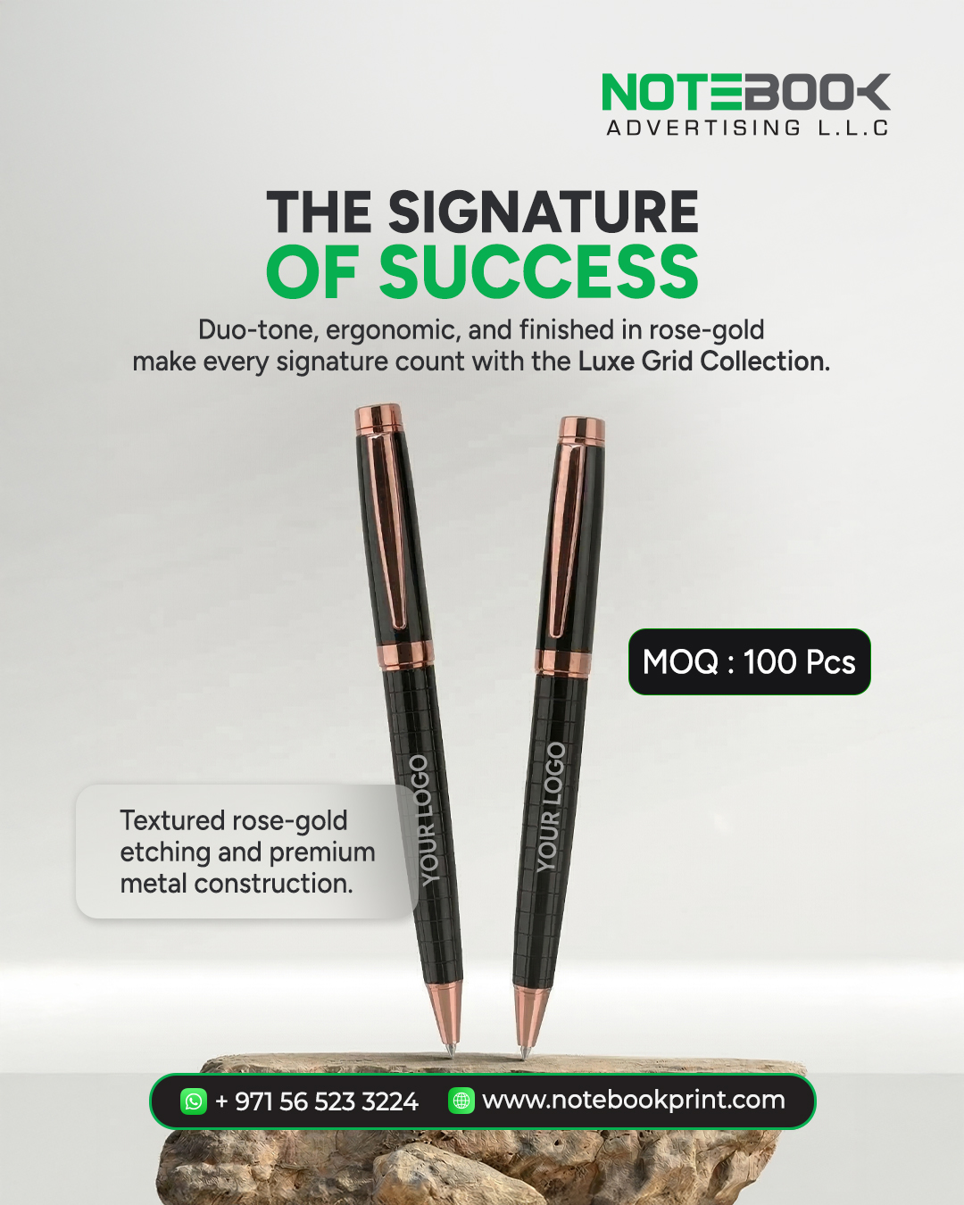 Notebook Advertising LLC Facebook ad: The Signature of Success