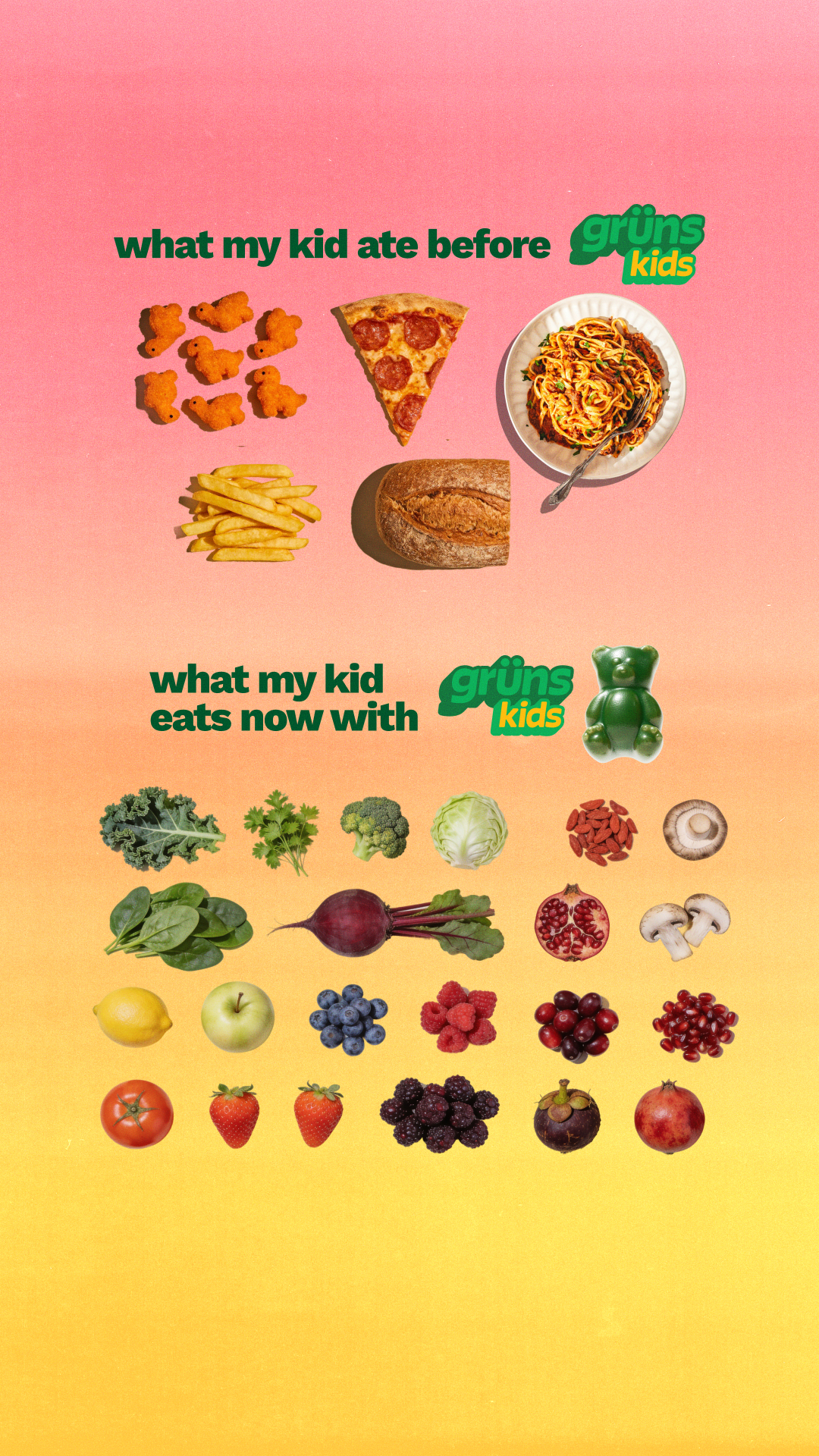 Grüns Kids Facebook ad
