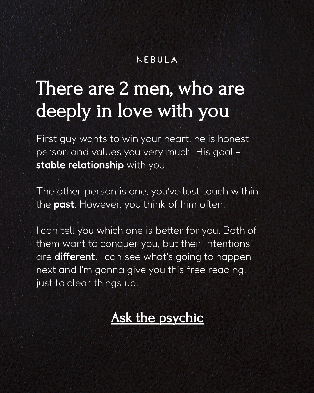 Your Relationship Advisor Facebook ad