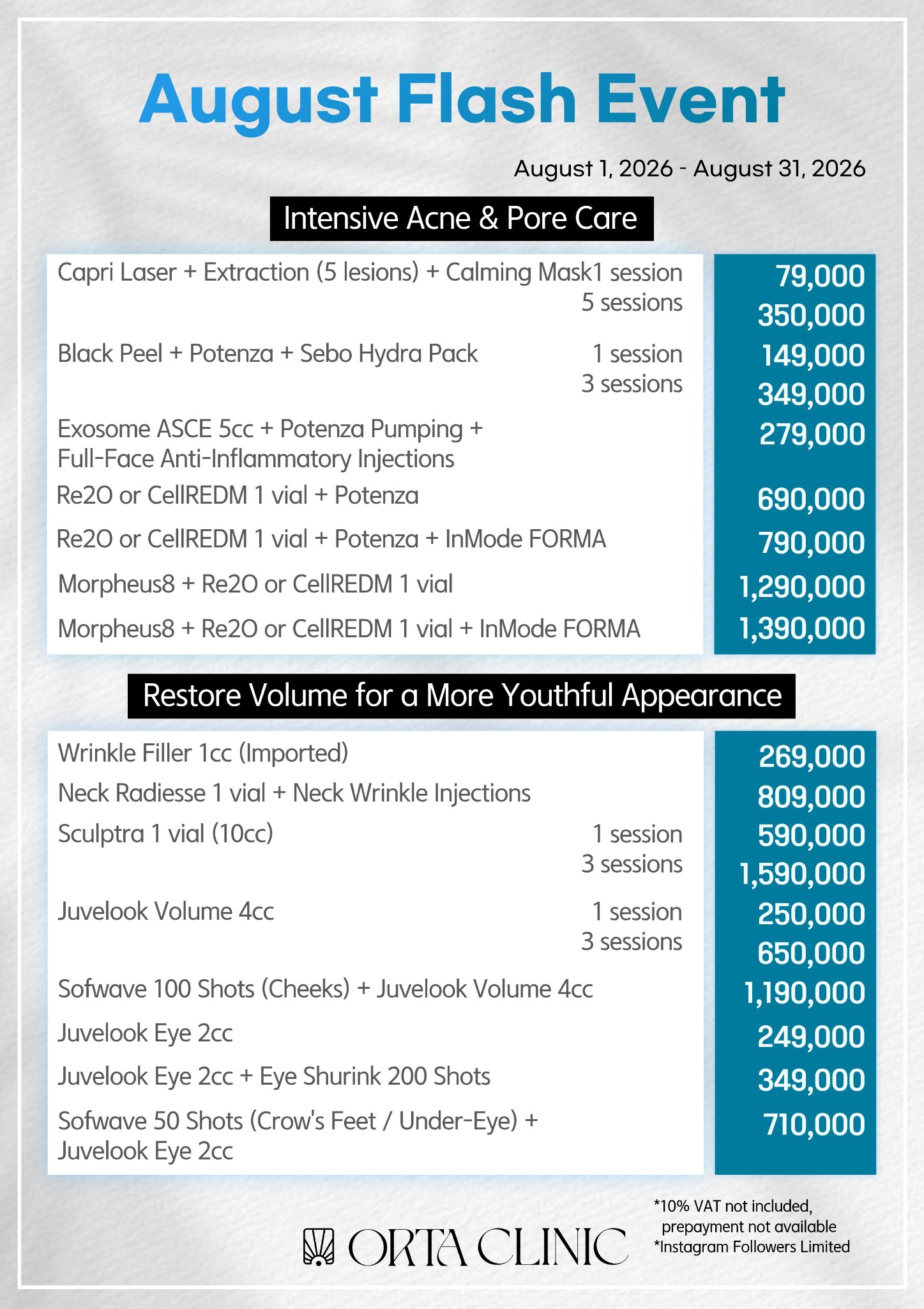 Ortaclinic Facebook ad: Orta Clinic
