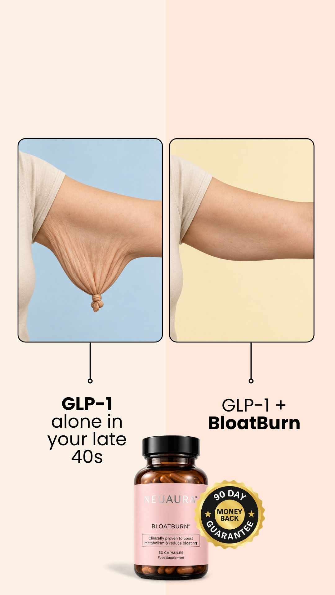 Neuaura Facebook ad: Beat Bloat in 60 Minutes