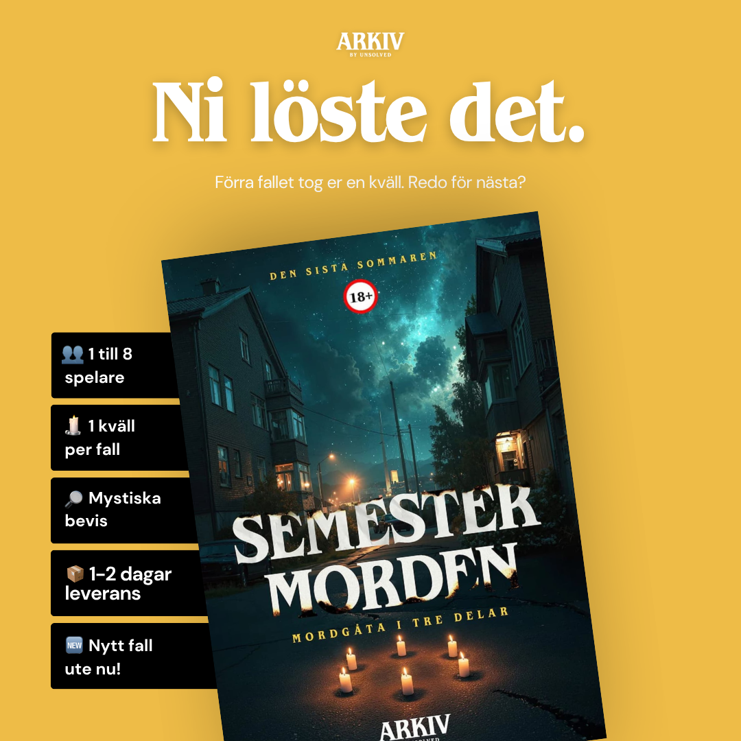 ARKIV by Unsolved - Mordgåtor att lösa hemma Facebook ad: Fallet löst? Nästa fall väntar.