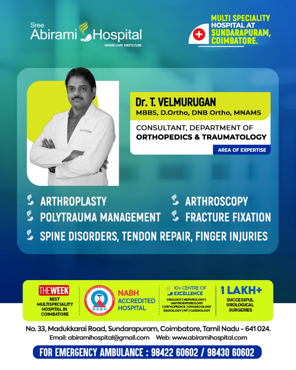Sree Abirami Hospital Facebook ad