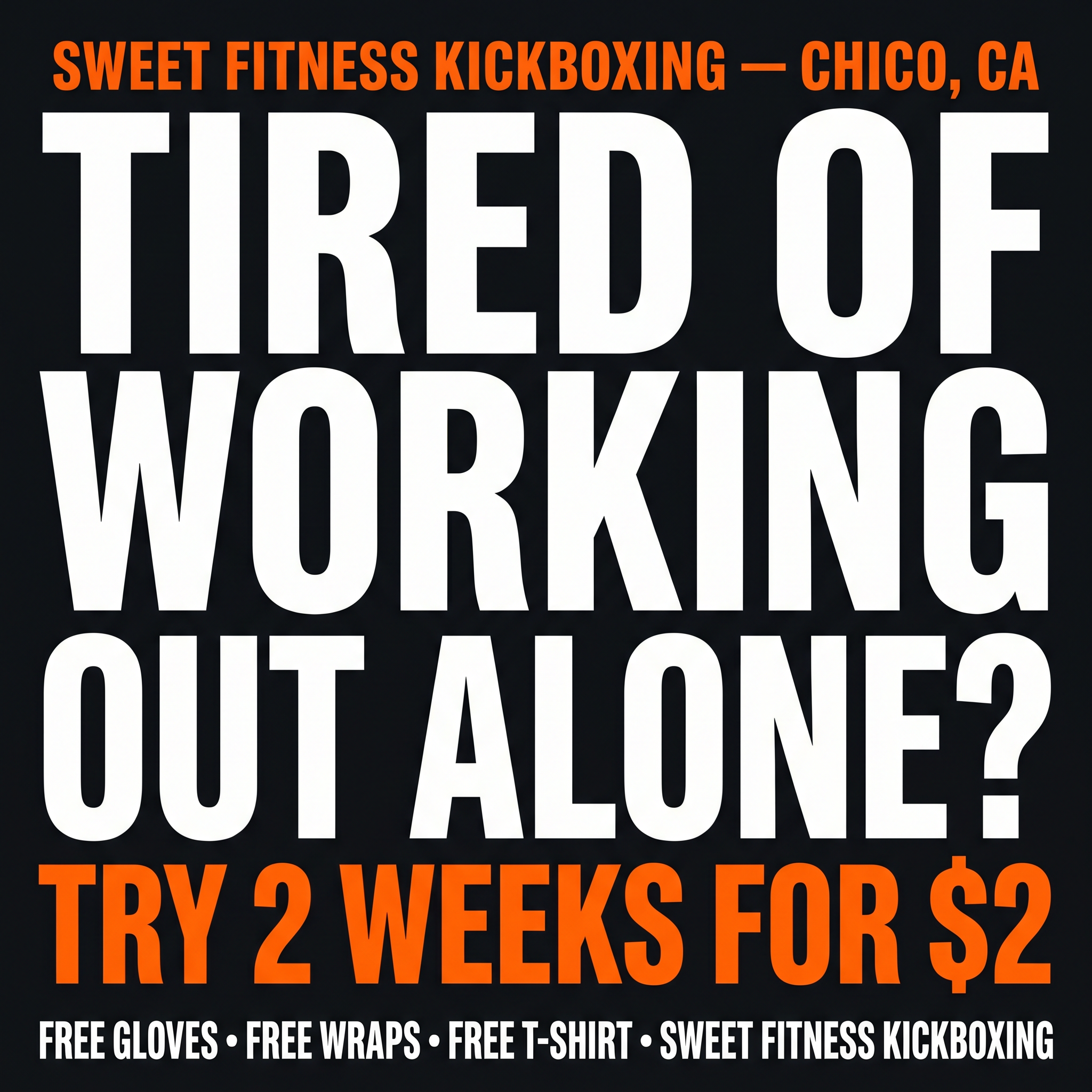 Sweet Fitness Kickboxing - Chico Facebook ad: Join Chico’s BEST Kickboxing Studio