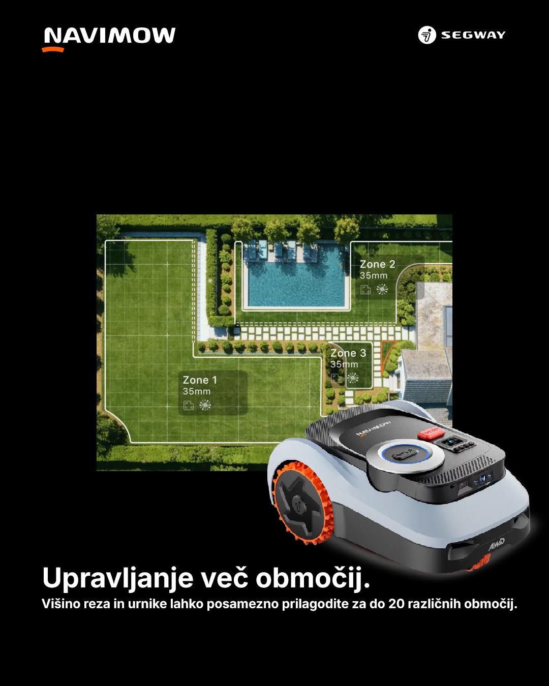 Navimow Shop Facebook ad: Segway Navimow i220 Lidar Pro EU robotska kosilnica…