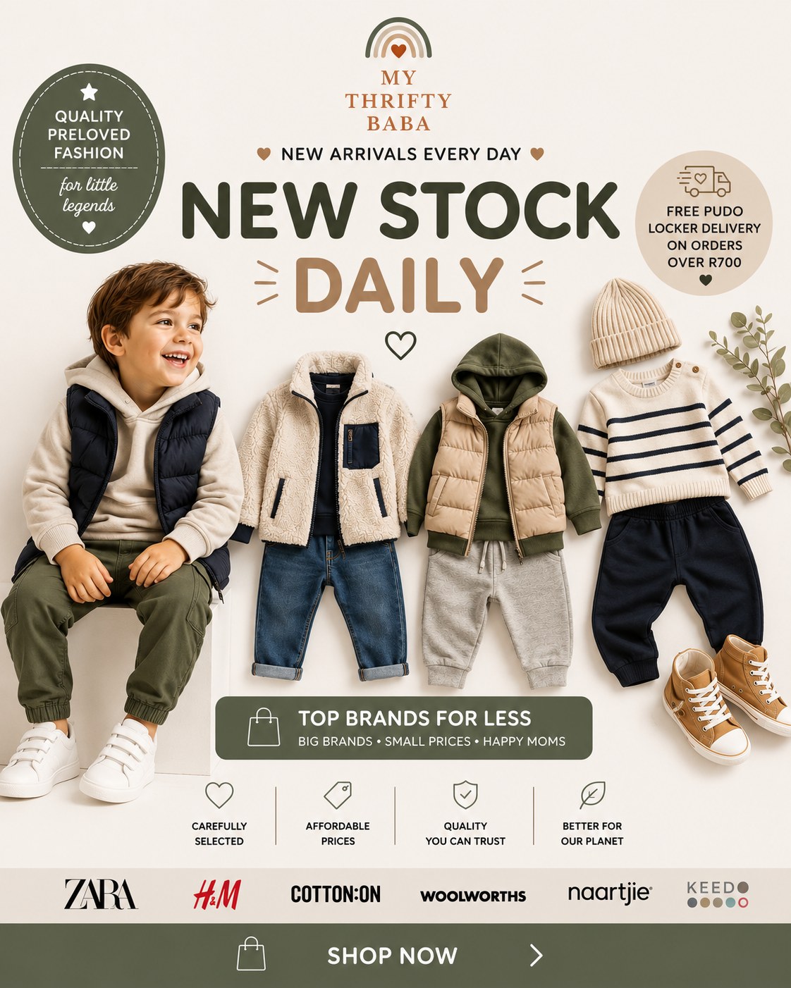 My Thrifty Baba Facebook ad: Premium Preloved Kids' Clothing