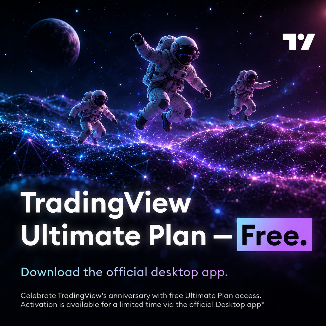 T&V Hub Facebook ad: Get Ultimate Plan TradingView 