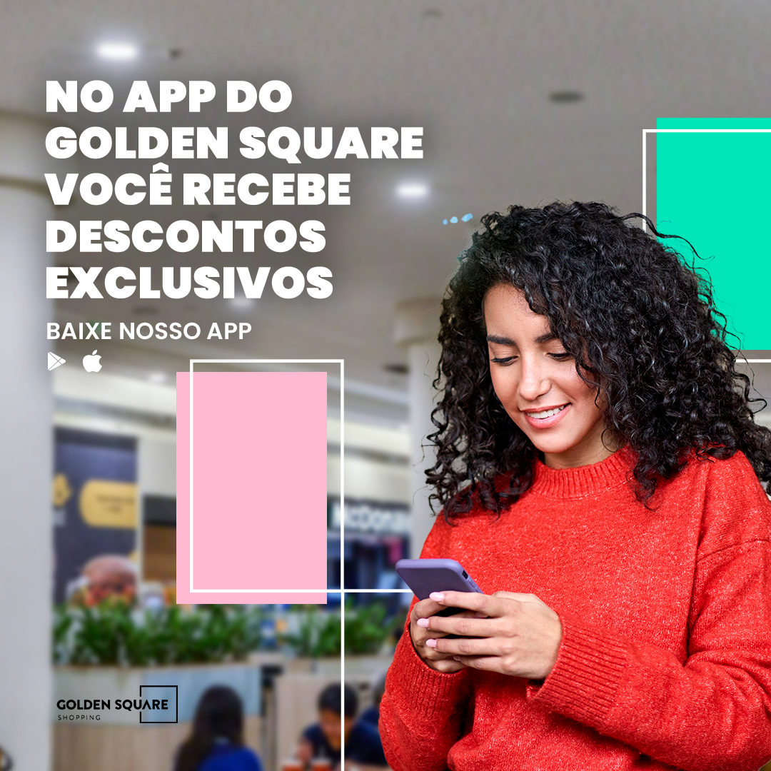 Golden Square Shopping Facebook ad: Você sabia que temos CUPONS EXCLUSIVOS no nosso…