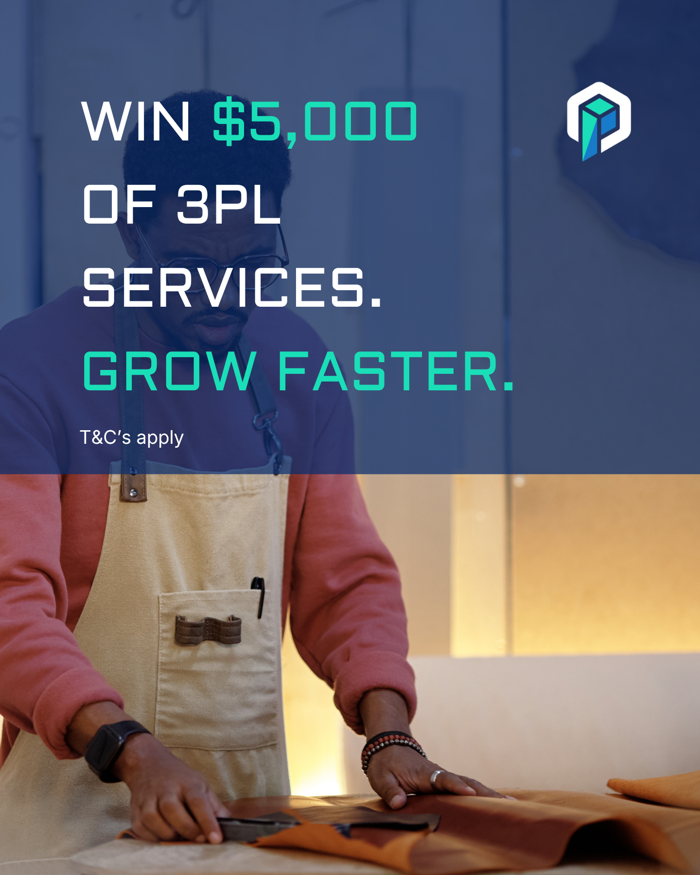 Fulfilpackers Facebook ad: WIN $5,000 OF 3PL SERVICES. GROW FASTER. SHIP SMARTER.