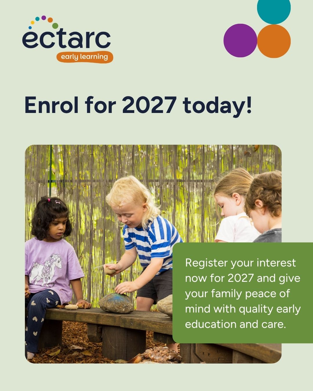 Ectarc Facebook ad: A place to learn, play, and belong