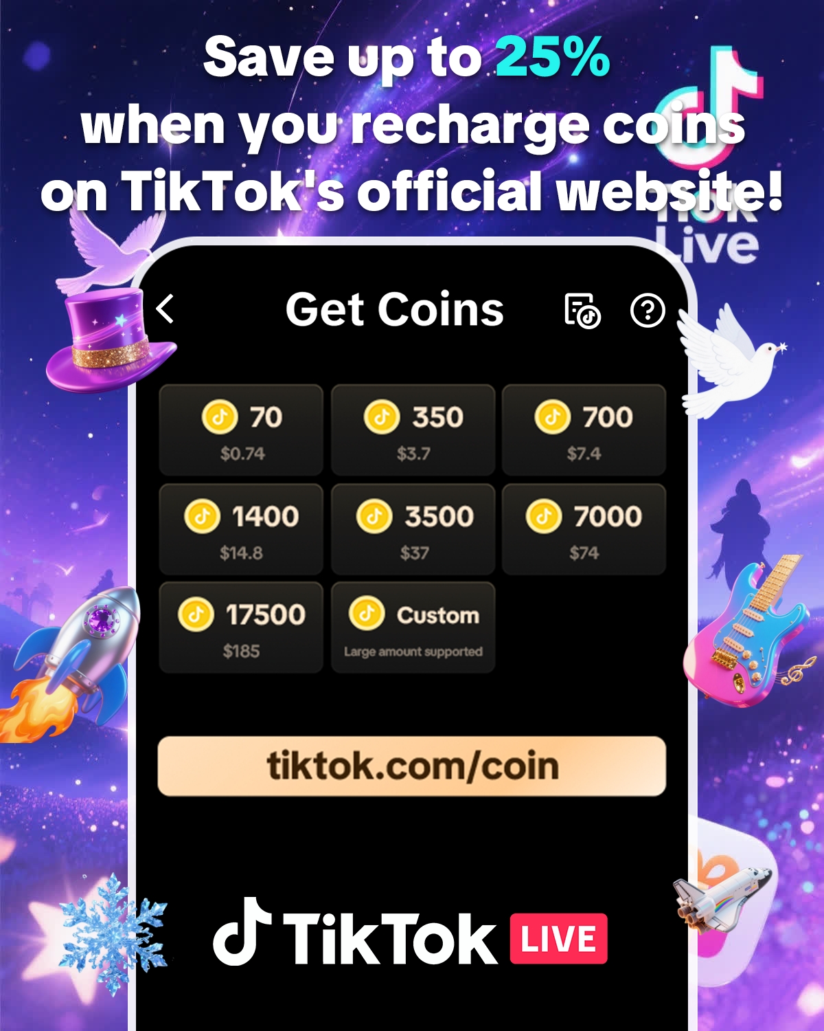 TikTok LIVE Facebook ad