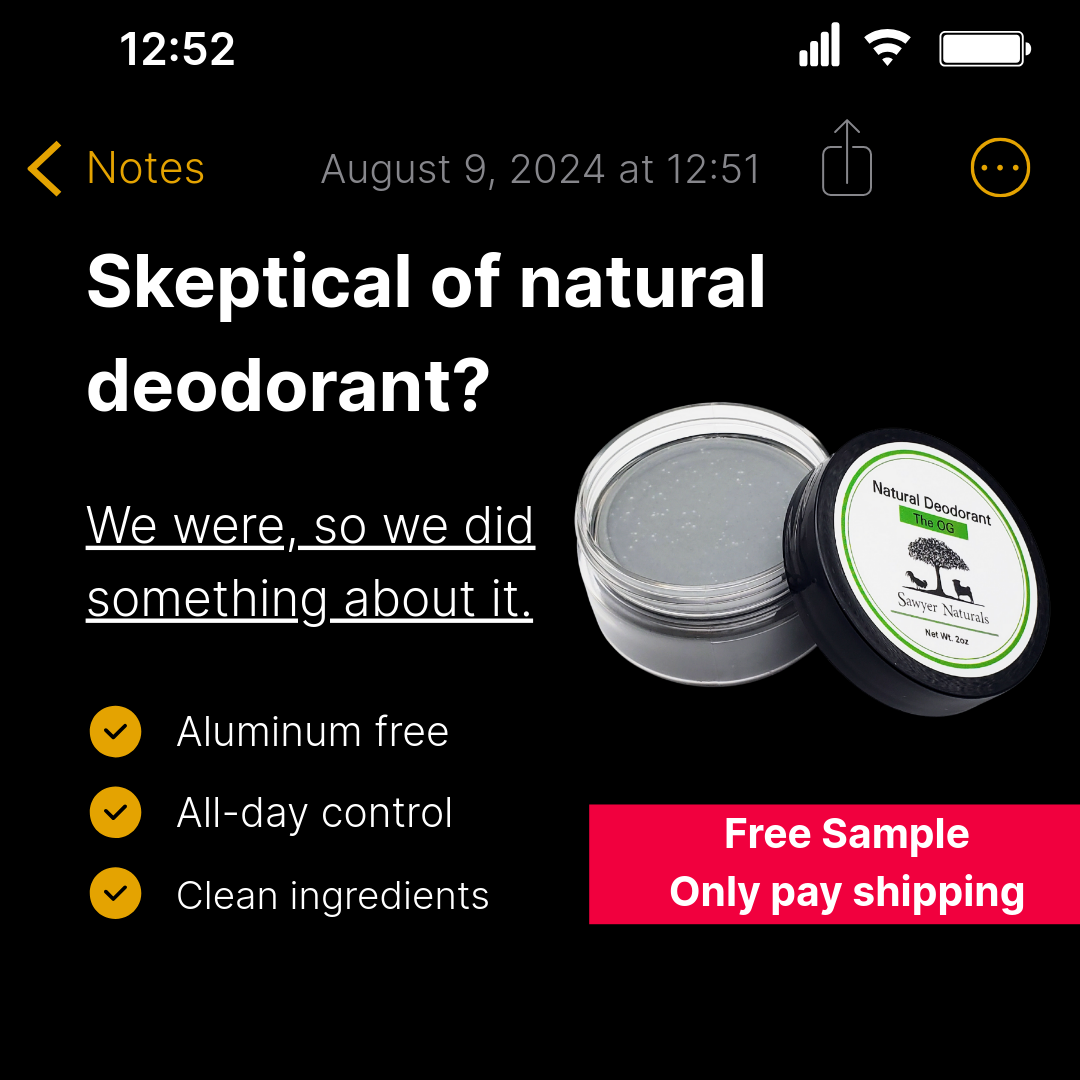 Sawyer Naturals Facebook ad