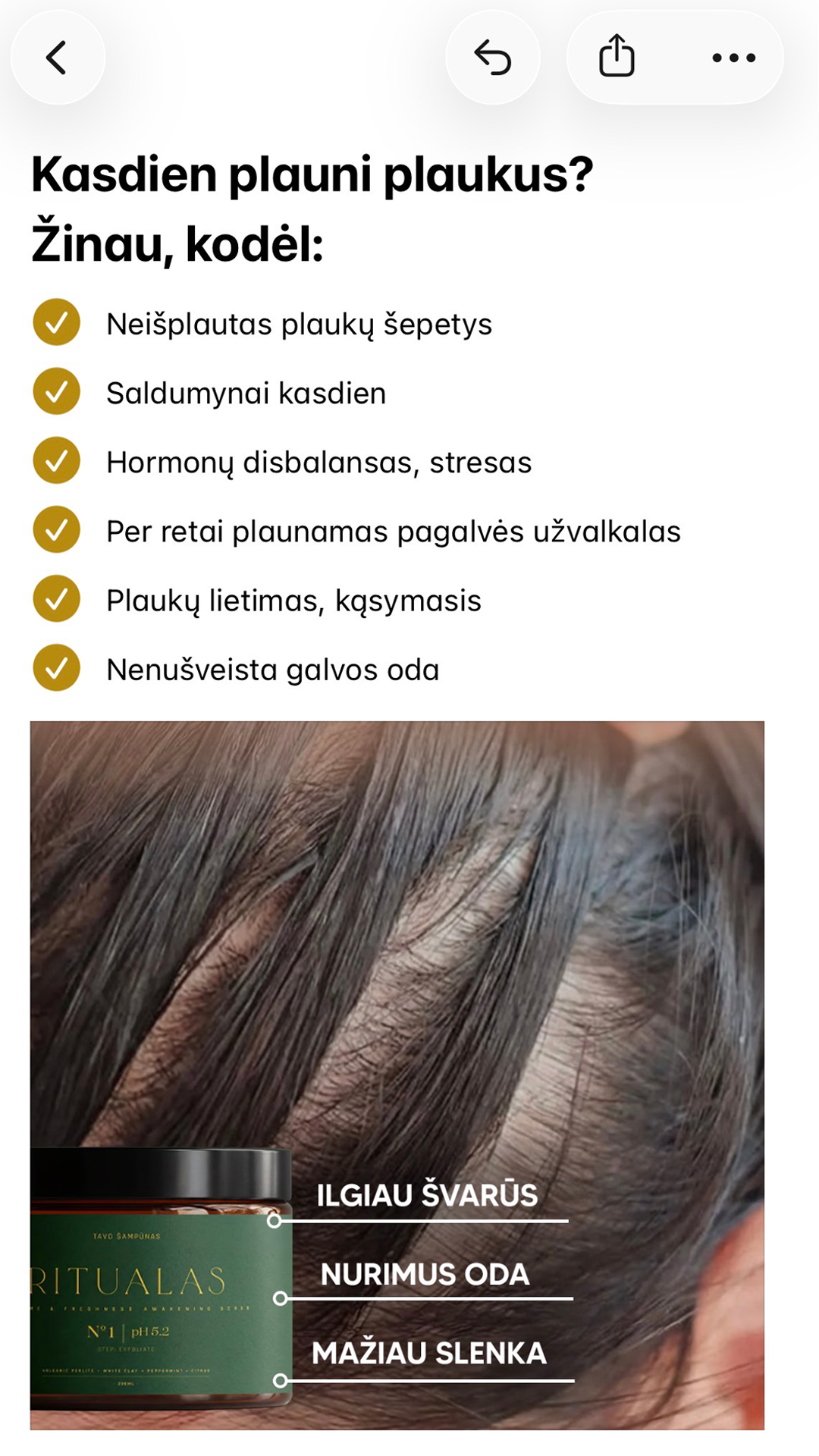 Tavo Šampūnas Facebook ad