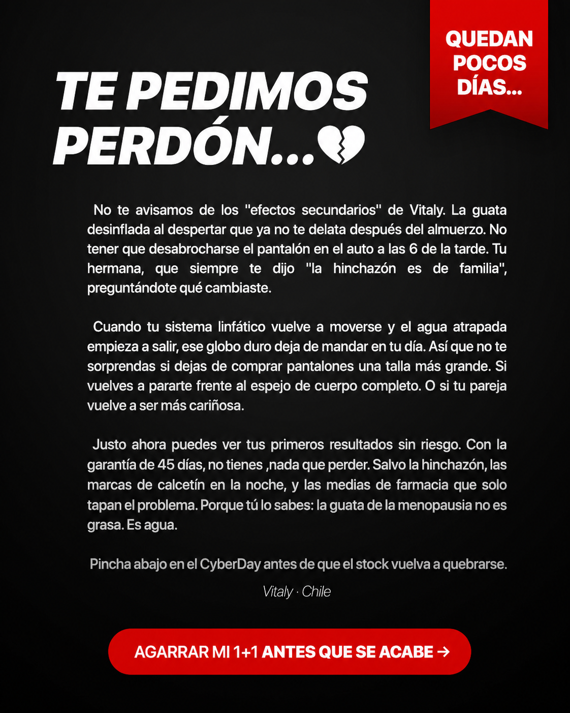 Vitaly Facebook ad: Tu cuerpo no está roto.
