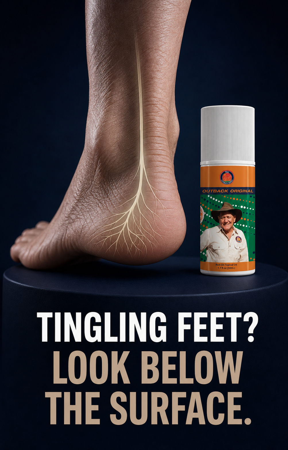 Outback Pain Relief Facebook ad: Support Where The Signal Starts