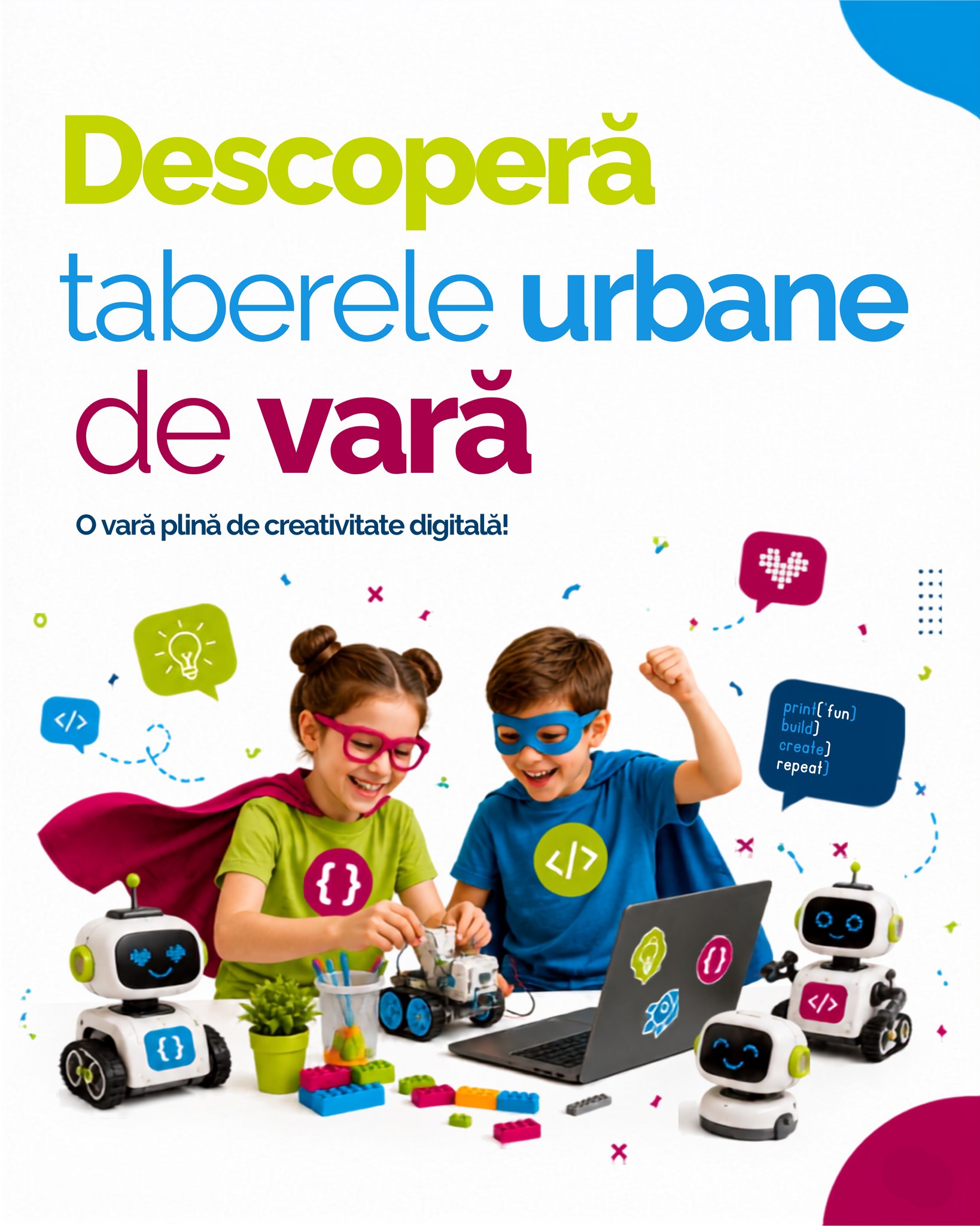 Logiscool Arad Facebook ad: Programe de vacanță 6-15 ani