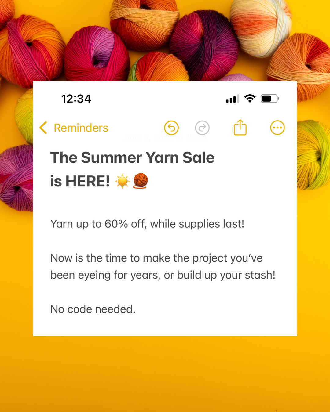 Knit Picks Facebook ad