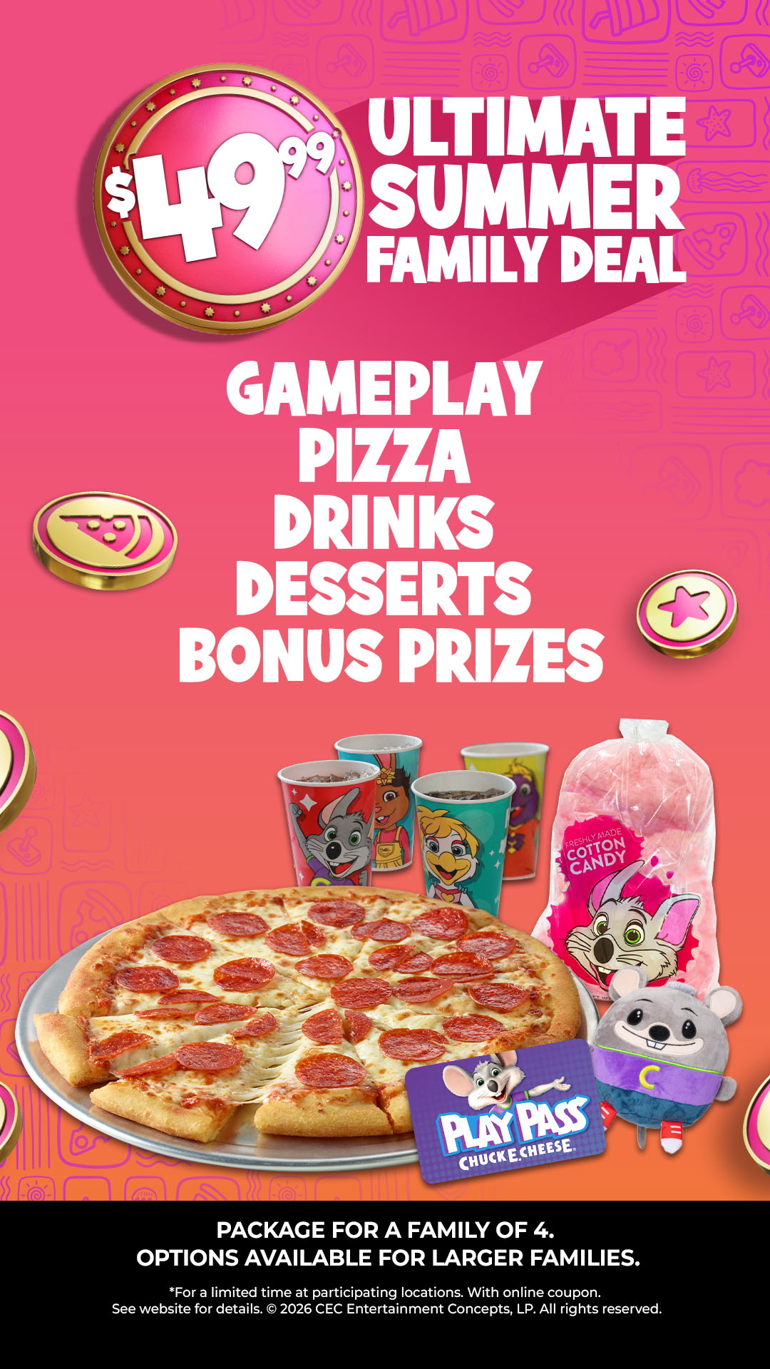 Chuck E. Cheese Facebook ad