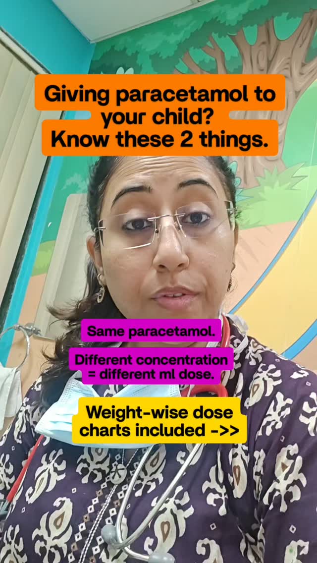 Between Clinic & Coffee - Dr. Urvashi Rana Facebook ad: Paracetamol dose for children should be based on…