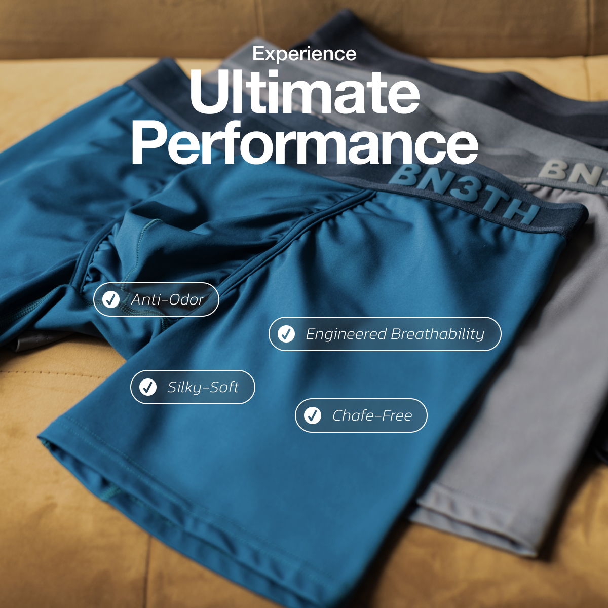BN3TH Apparel Facebook ad: Reward Yourself Today With Premium Underwear