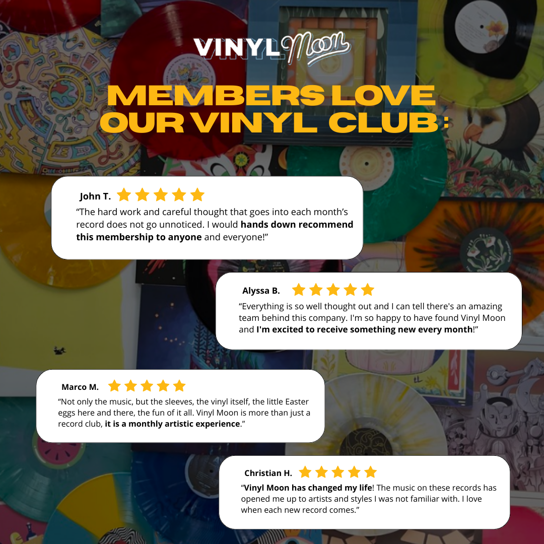 VINYL MOON Facebook ad: A Music & Art Discovery Vinyl Club