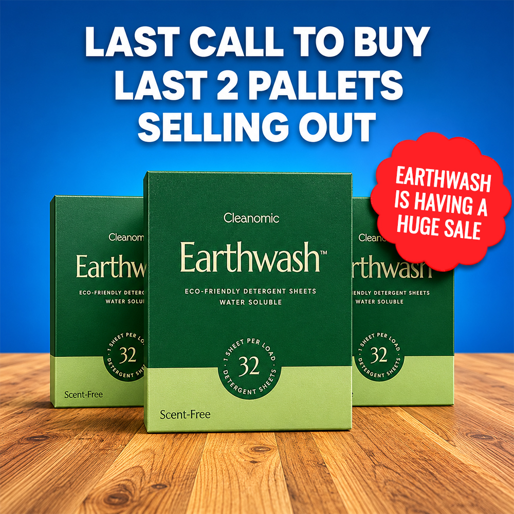 Earth Wash Laundry Facebook ad: Ditch Laundry Chugs - Save 46% OFF + More with Bundle