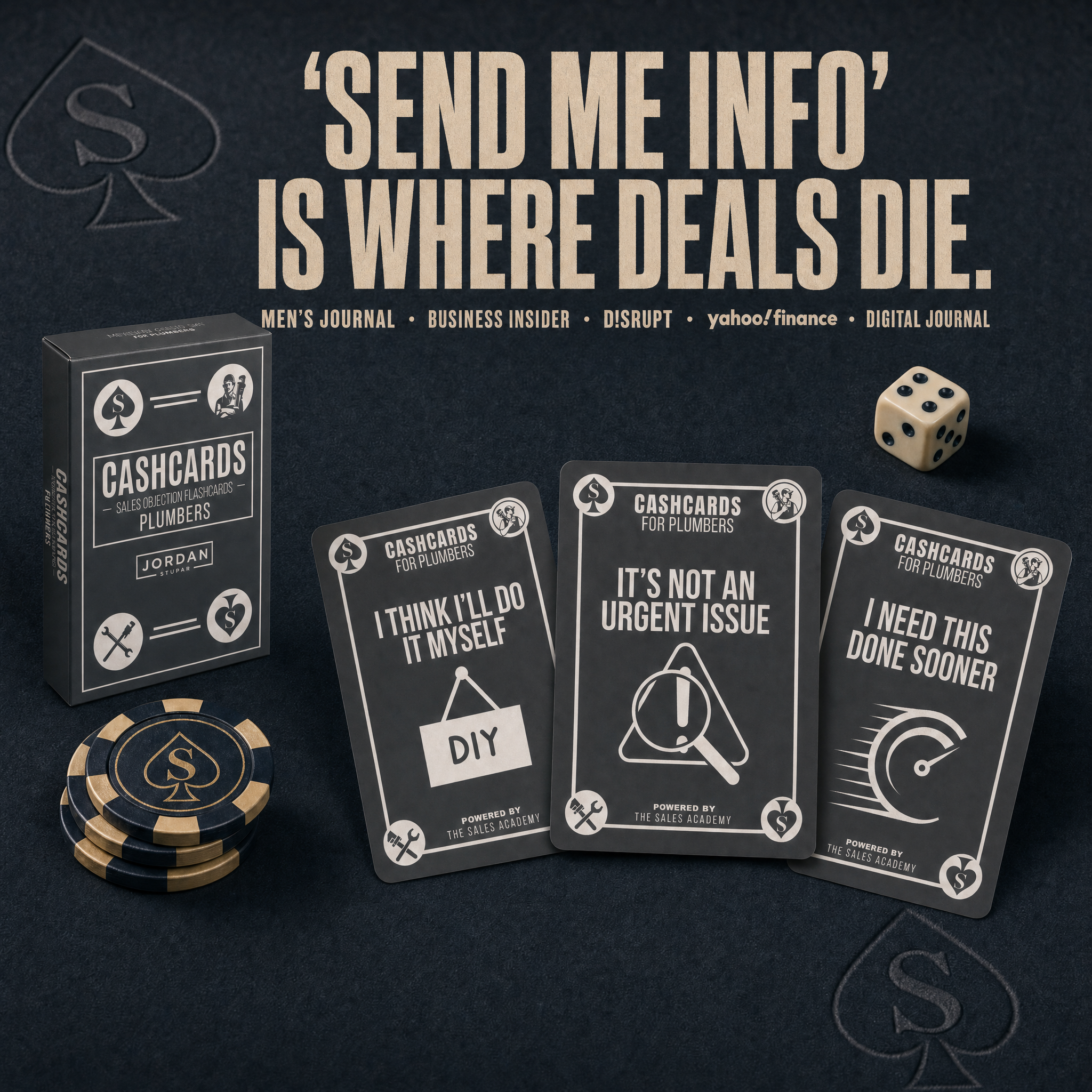 Jordan Stupar Facebook ad: Close More Plumbing Jobs With 46 Cards