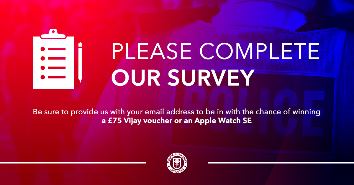Gibraltar Police Authority Facebook ad: Our 2025/26 survey is now live!