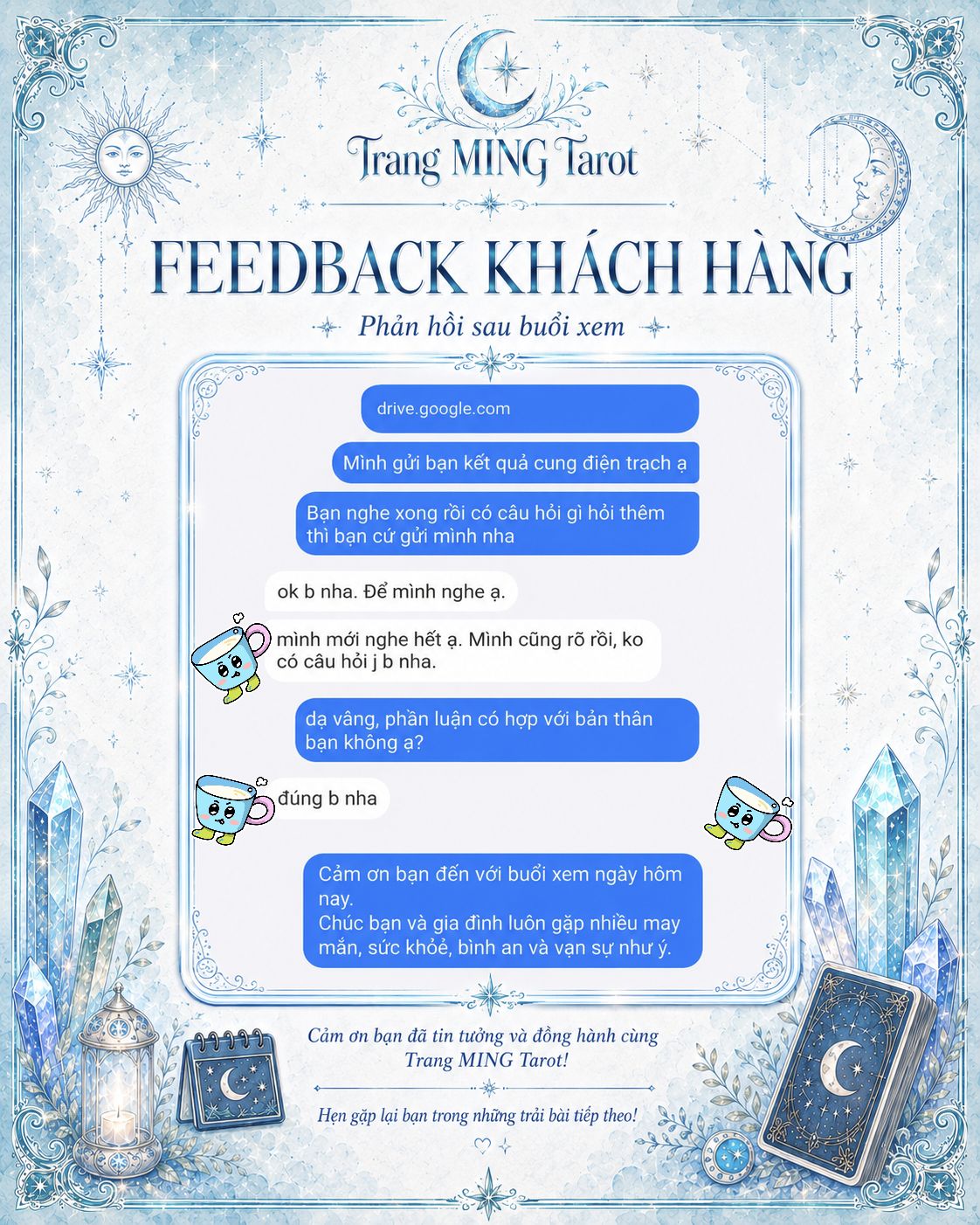 Trang MING - Tarot Tử Vi Chỉ Tay Thần Số Học Facebook ad: Gói 129k - Trải Bài Theo Chủ Đề