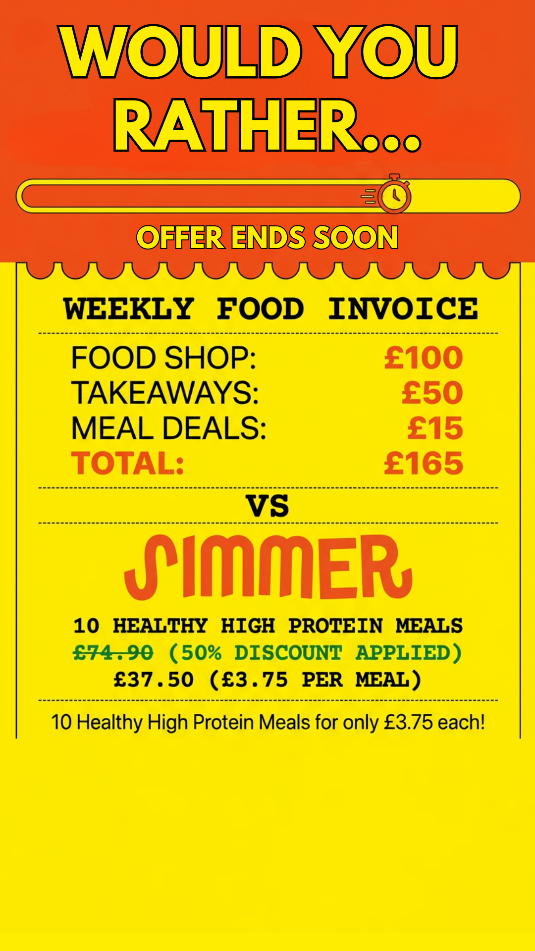 Simmer Facebook ad