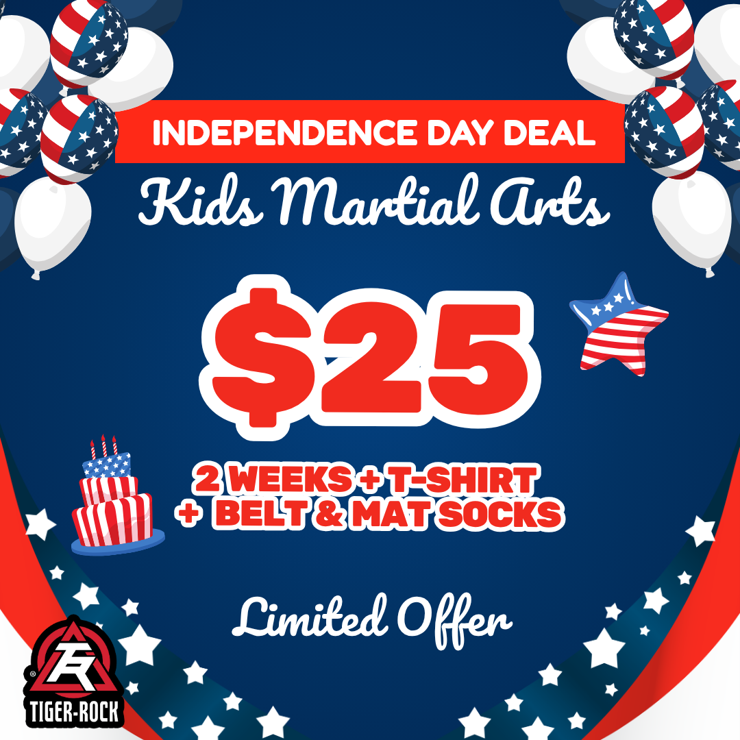 Tiger Rock Martial Arts of Evans Facebook ad: Independence Day Martial Arts Deal!